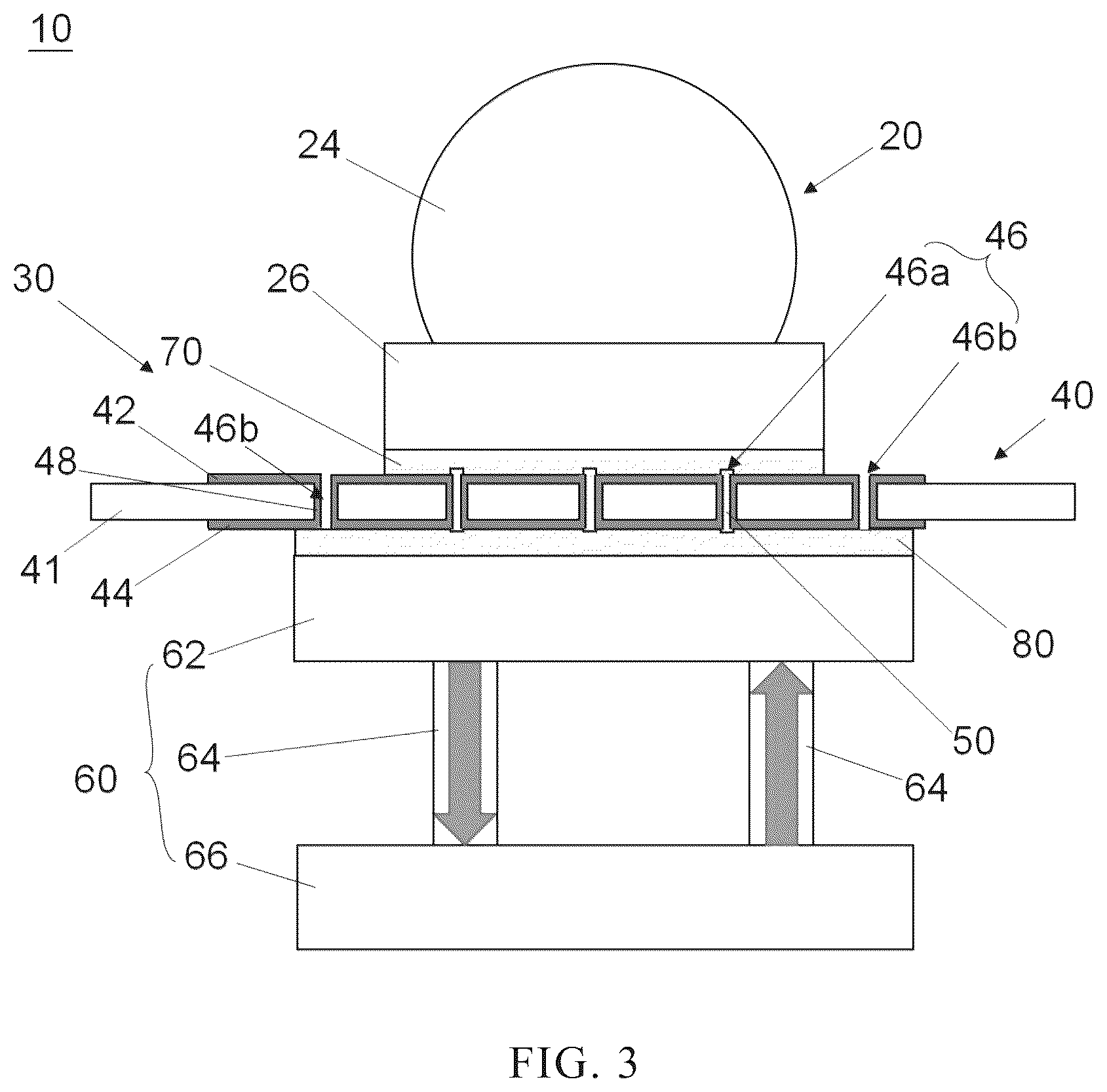 Patent US12622119 Figure 3 – Heat dissipation structure for LED light