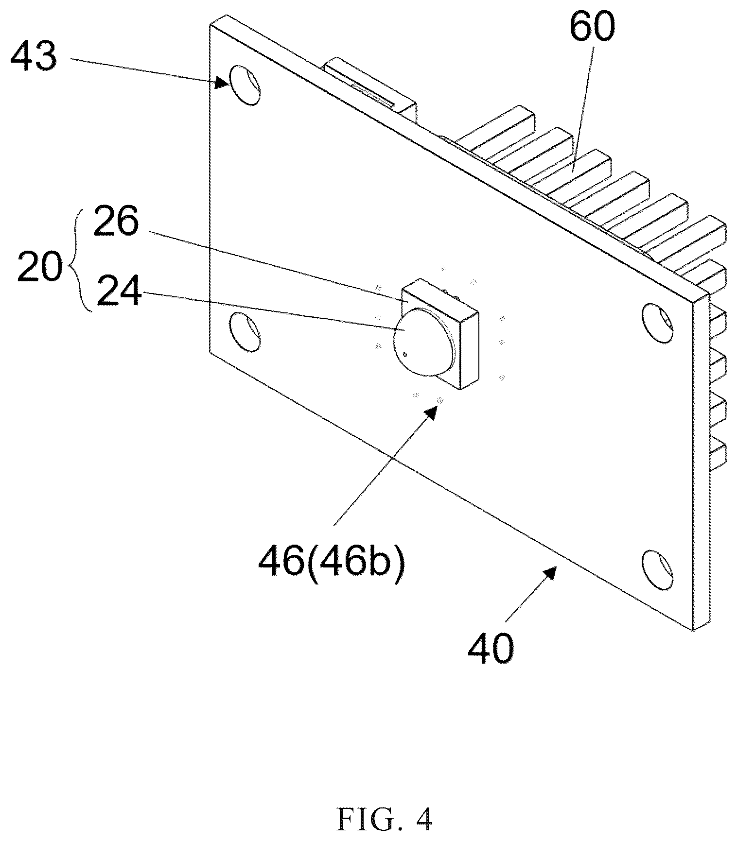 Patent US12622119 Figure 4 – Heat dissipation structure for LED light