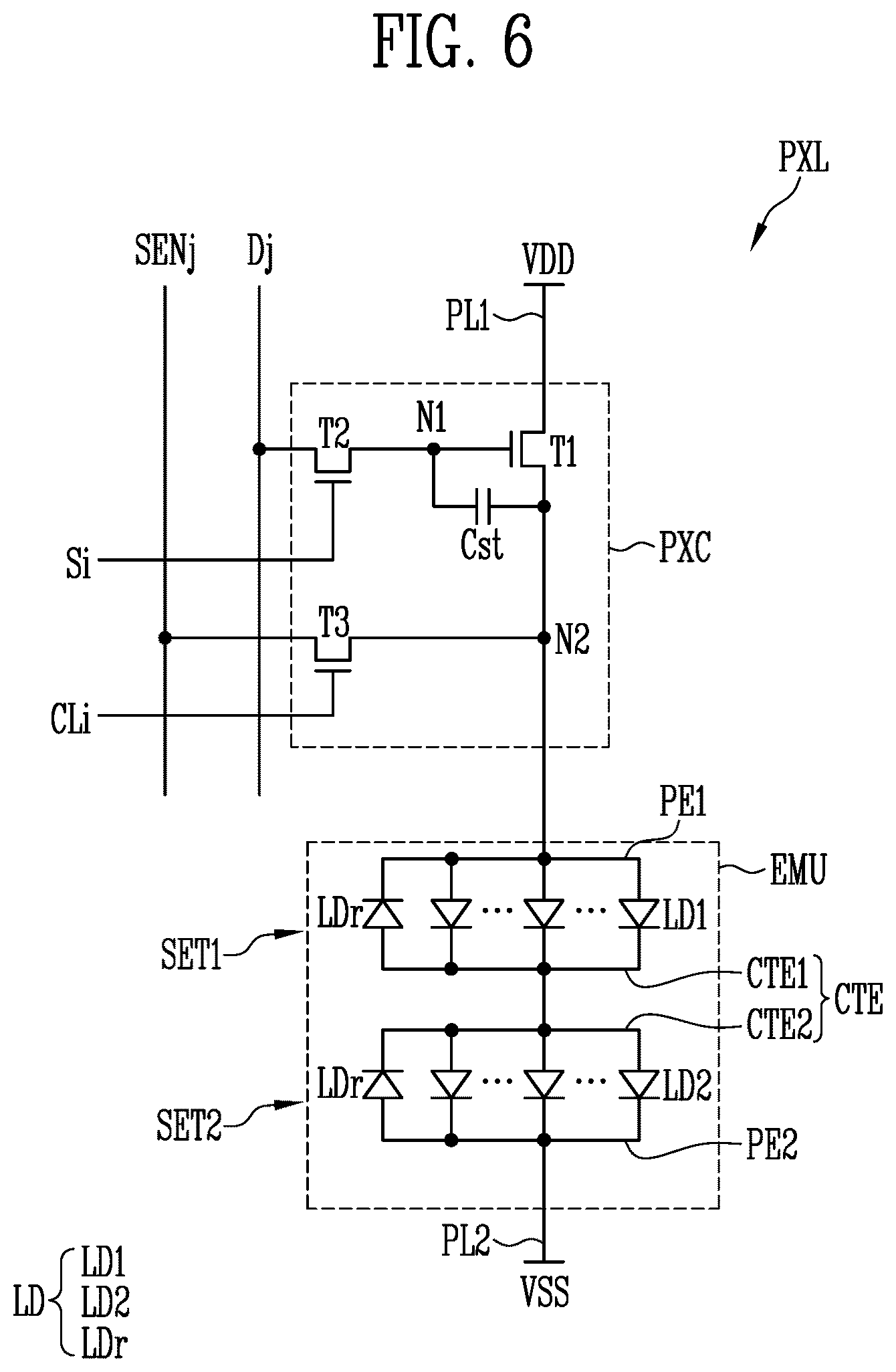 Patent US12622120 Figure 6 – Display device