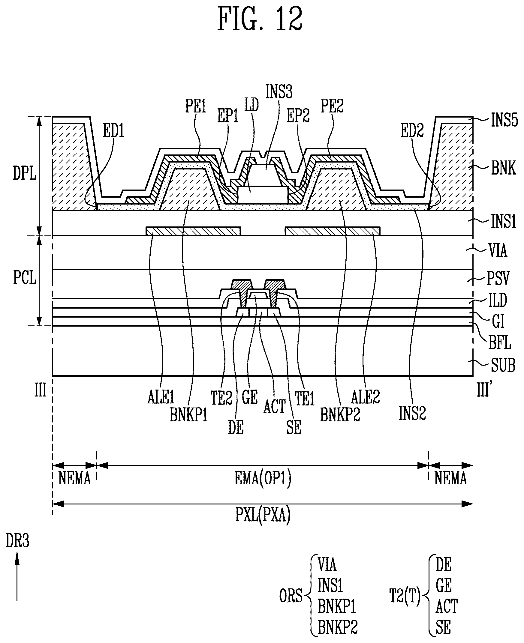 Patent US12622120 Figure 13 – Display device