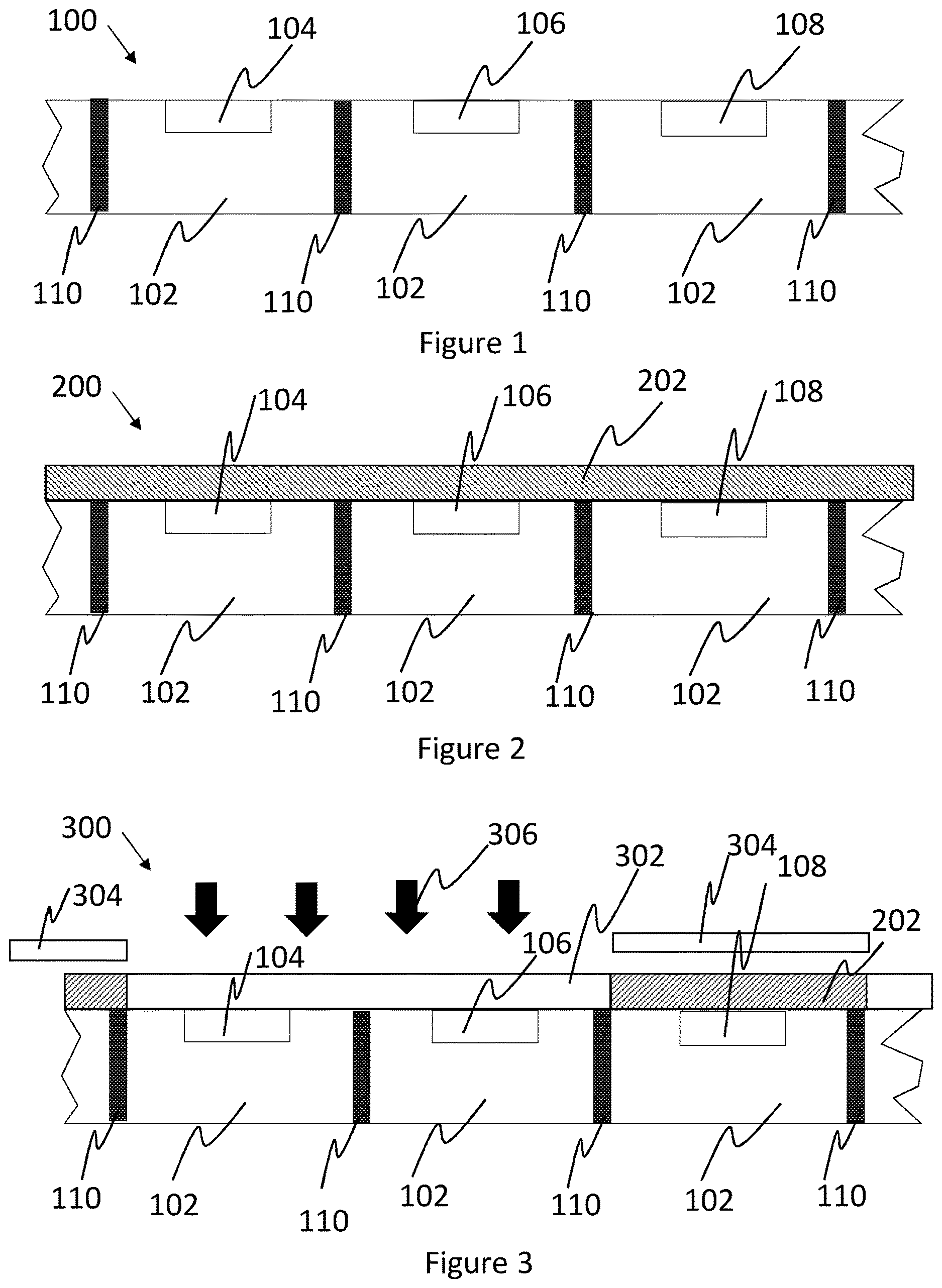 Patent US12622122 Figure 1 – Process of making monolithic RGB micro LED display using down converting macromolecules