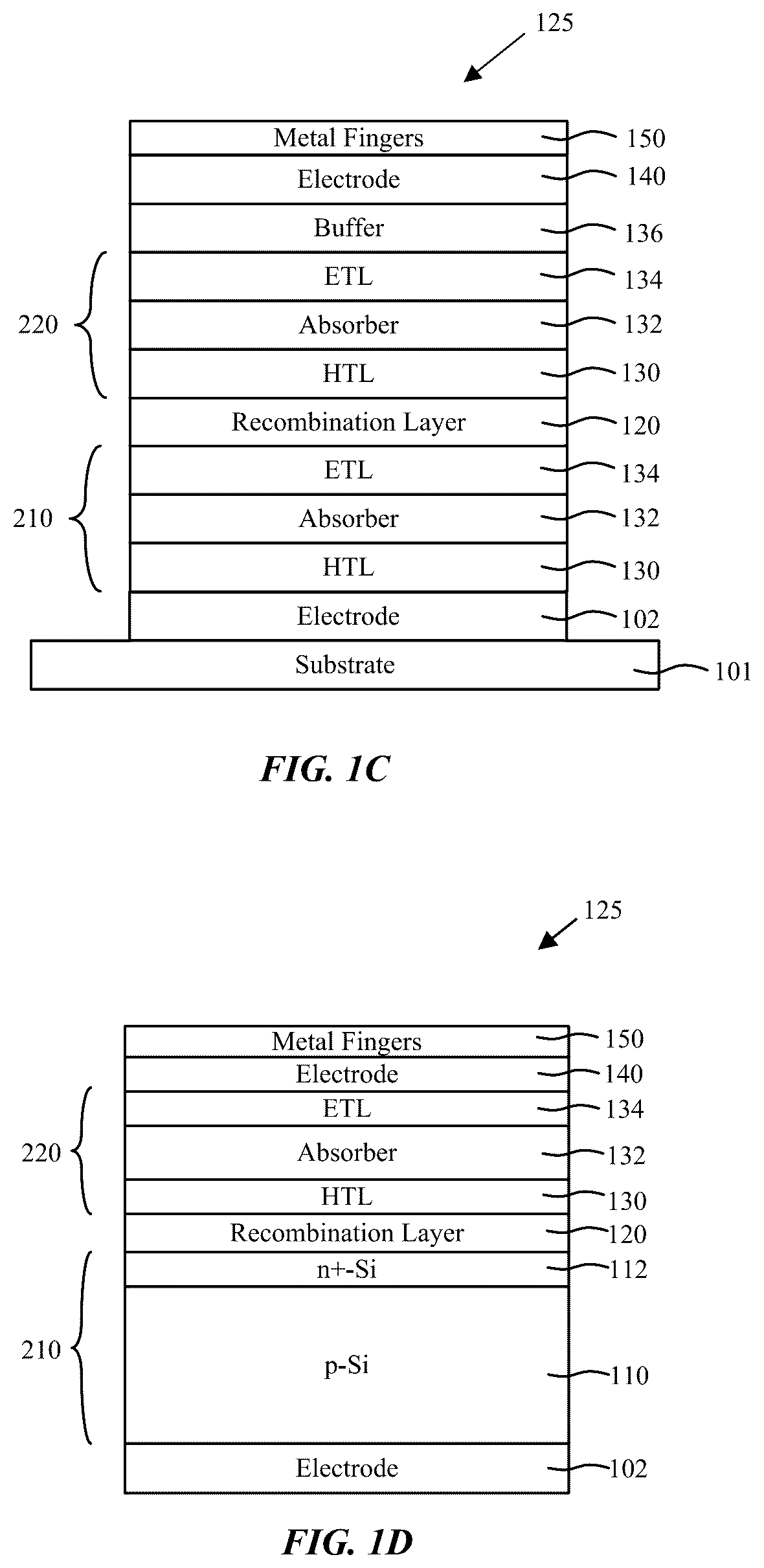 Patent US12622125 Figure 2 – Integrated bypass diode schemes for solar modules