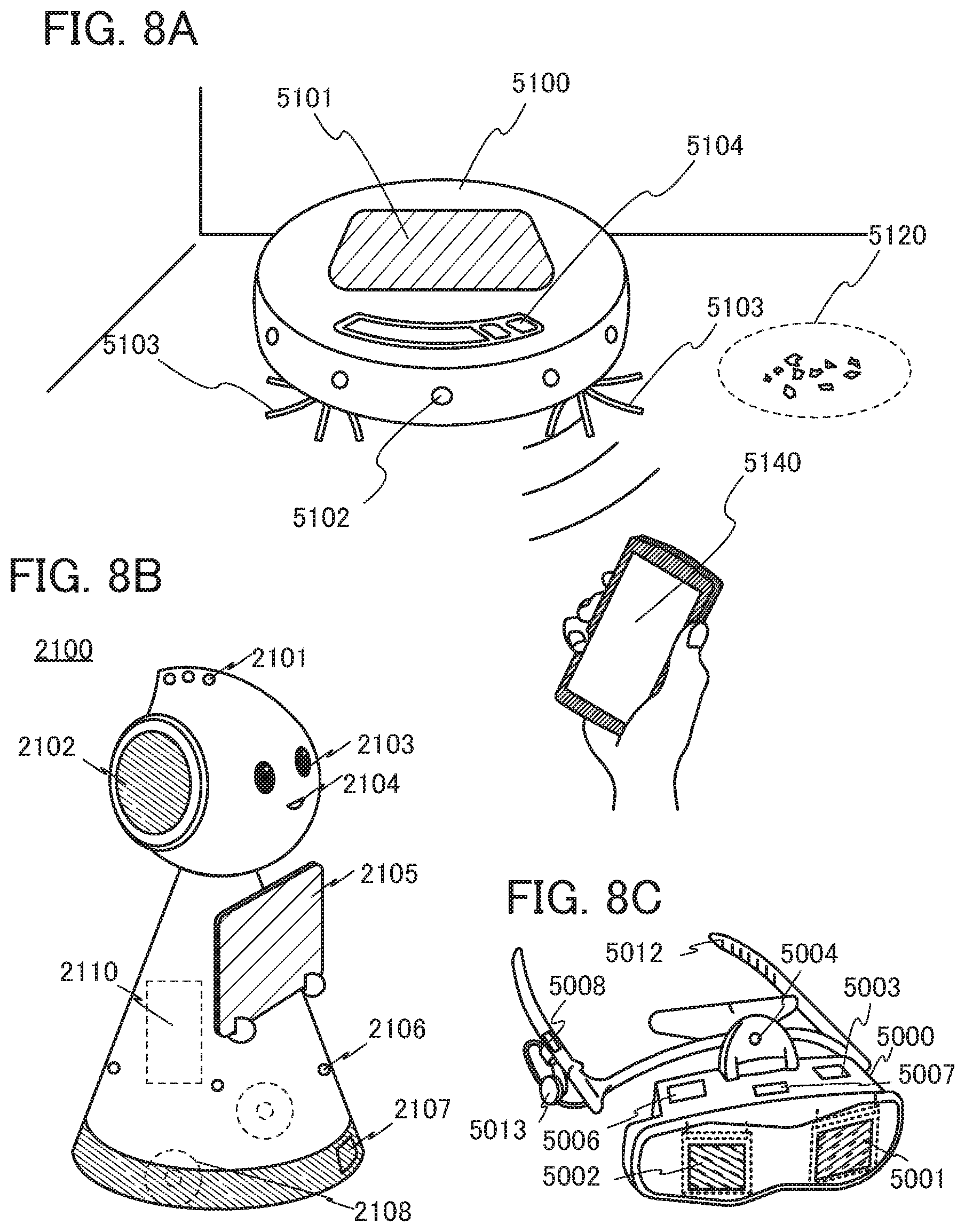 Patent US12622128 Figure 8 – Light-emitting device, light-emitting apparatus, electronic device, and lighting device