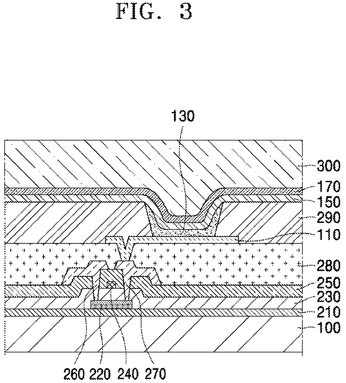 Patent US12622130 Figure 3 – Light-emitting device and electronic apparatus including the same