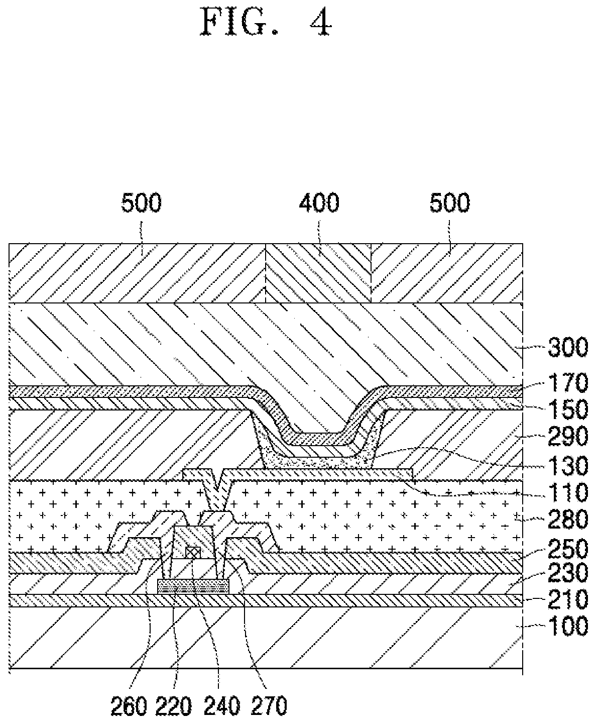 Patent US12622130 Figure 4 – Light-emitting device and electronic apparatus including the same