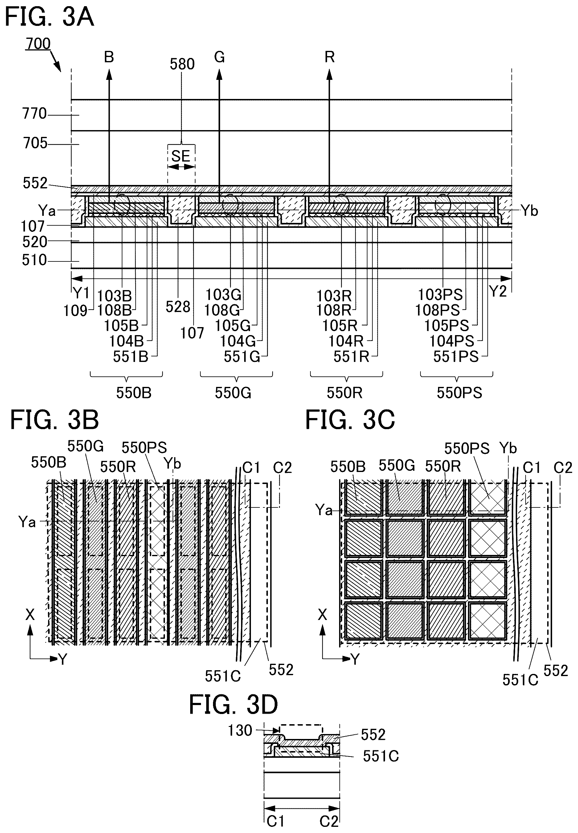 Patent US12622132 Figure 3 – Light-emitting device, light-emitting apparatus, electronic device, and lighting device