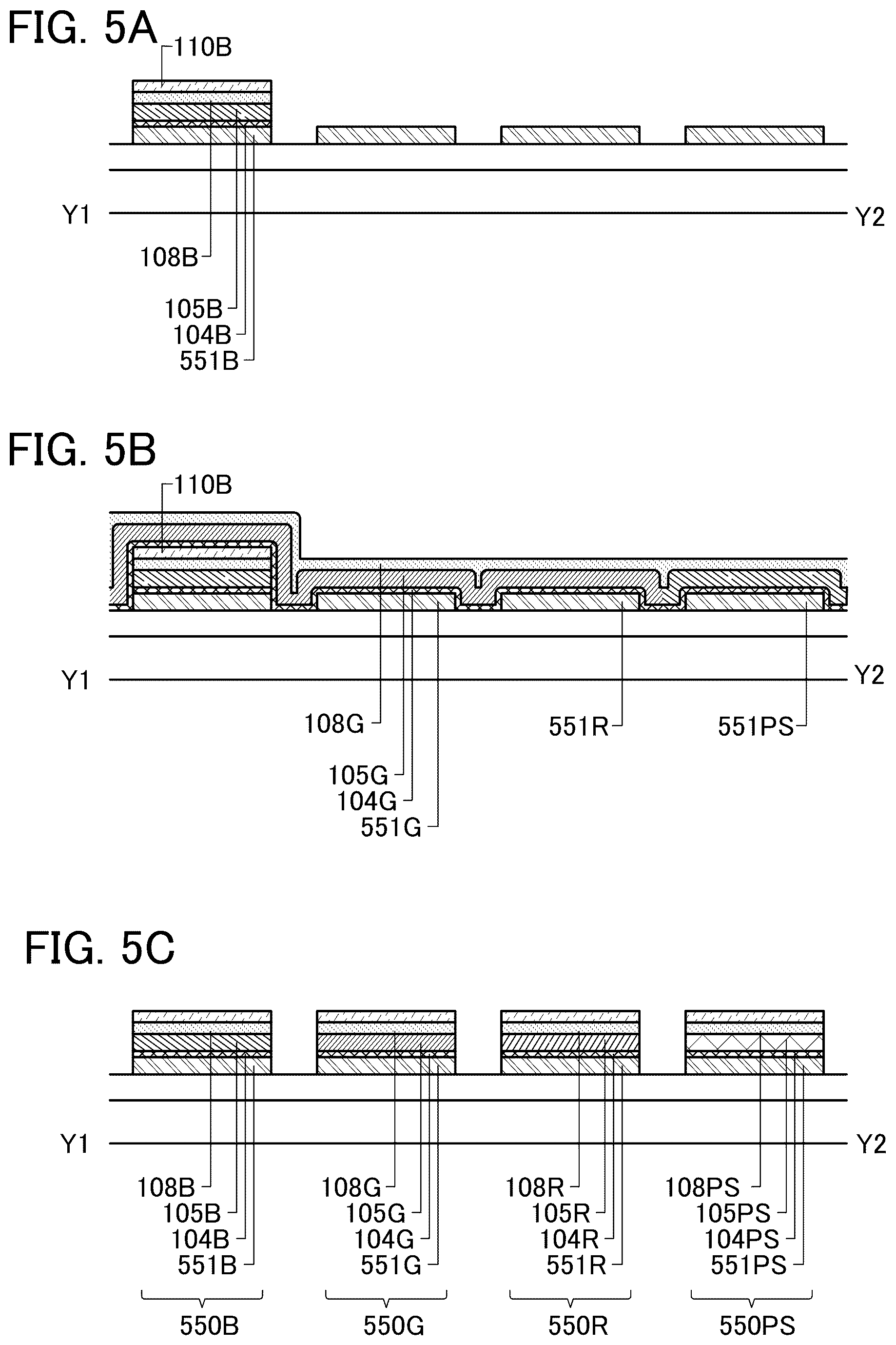 Patent US12622132 Figure 5 – Light-emitting device, light-emitting apparatus, electronic device, and lighting device