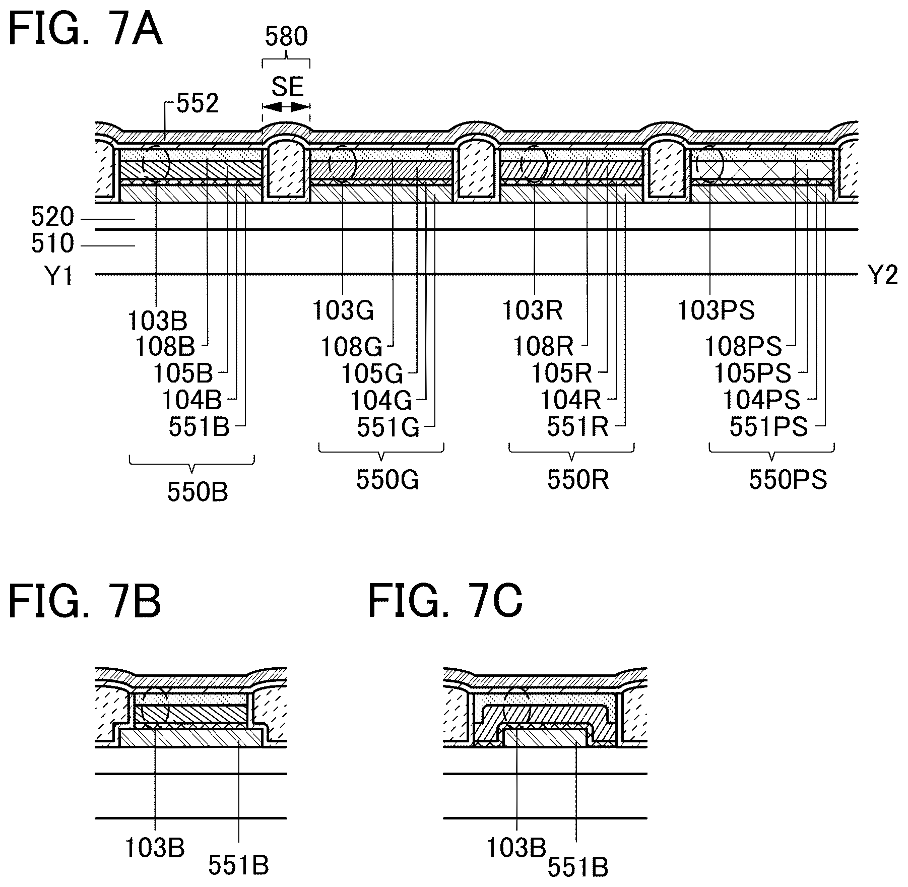 Patent US12622132 Figure 7 – Light-emitting device, light-emitting apparatus, electronic device, and lighting device