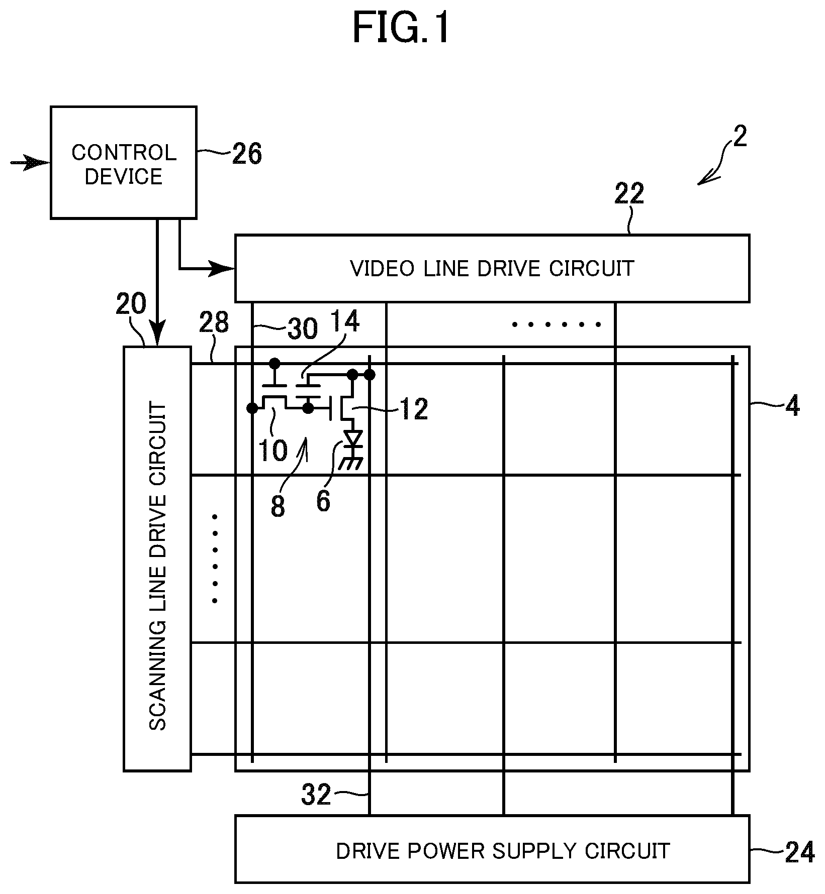 Patent US12622133 Figure 1 – Display device and method for manufacturing thereof