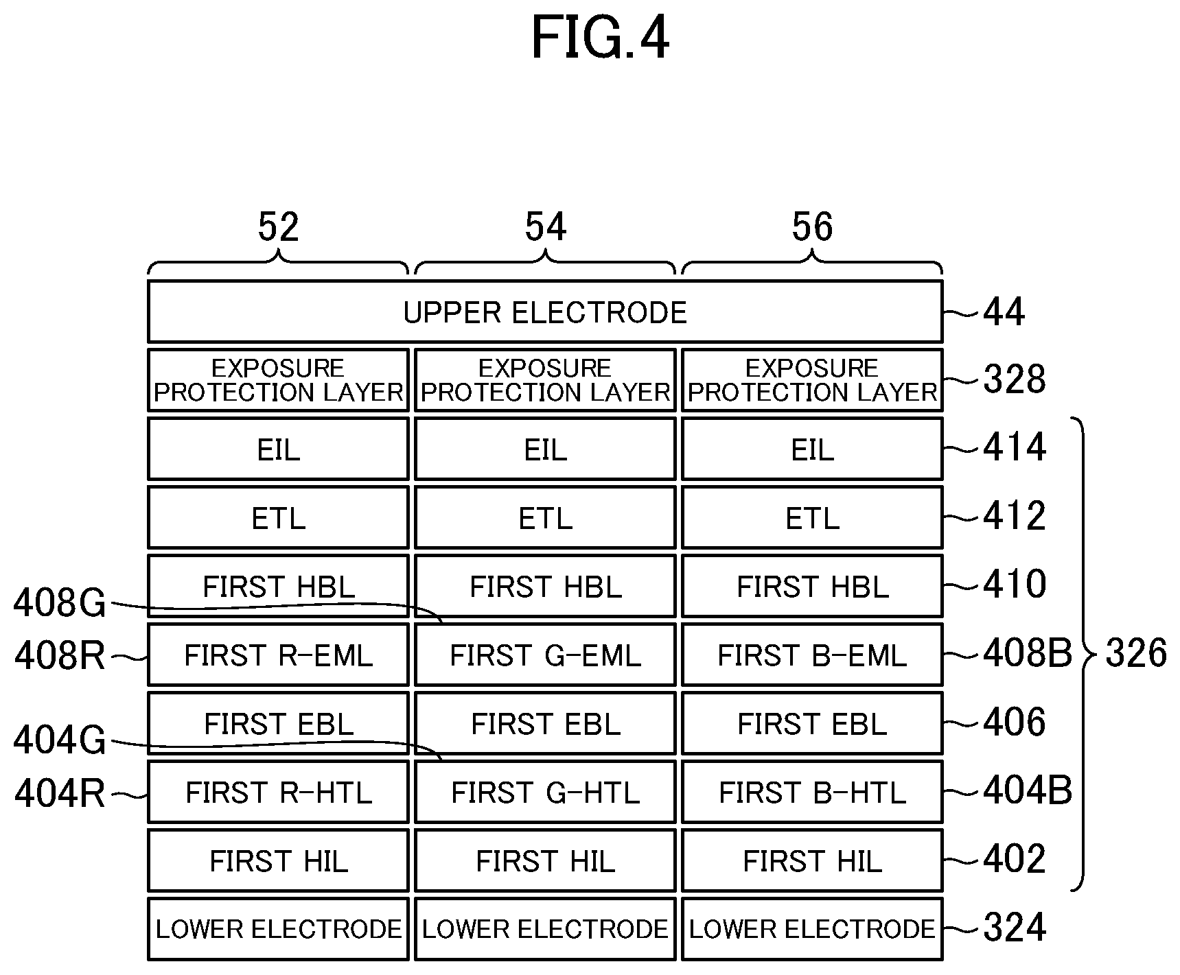 Patent US12622133 Figure 4 – Display device and method for manufacturing thereof