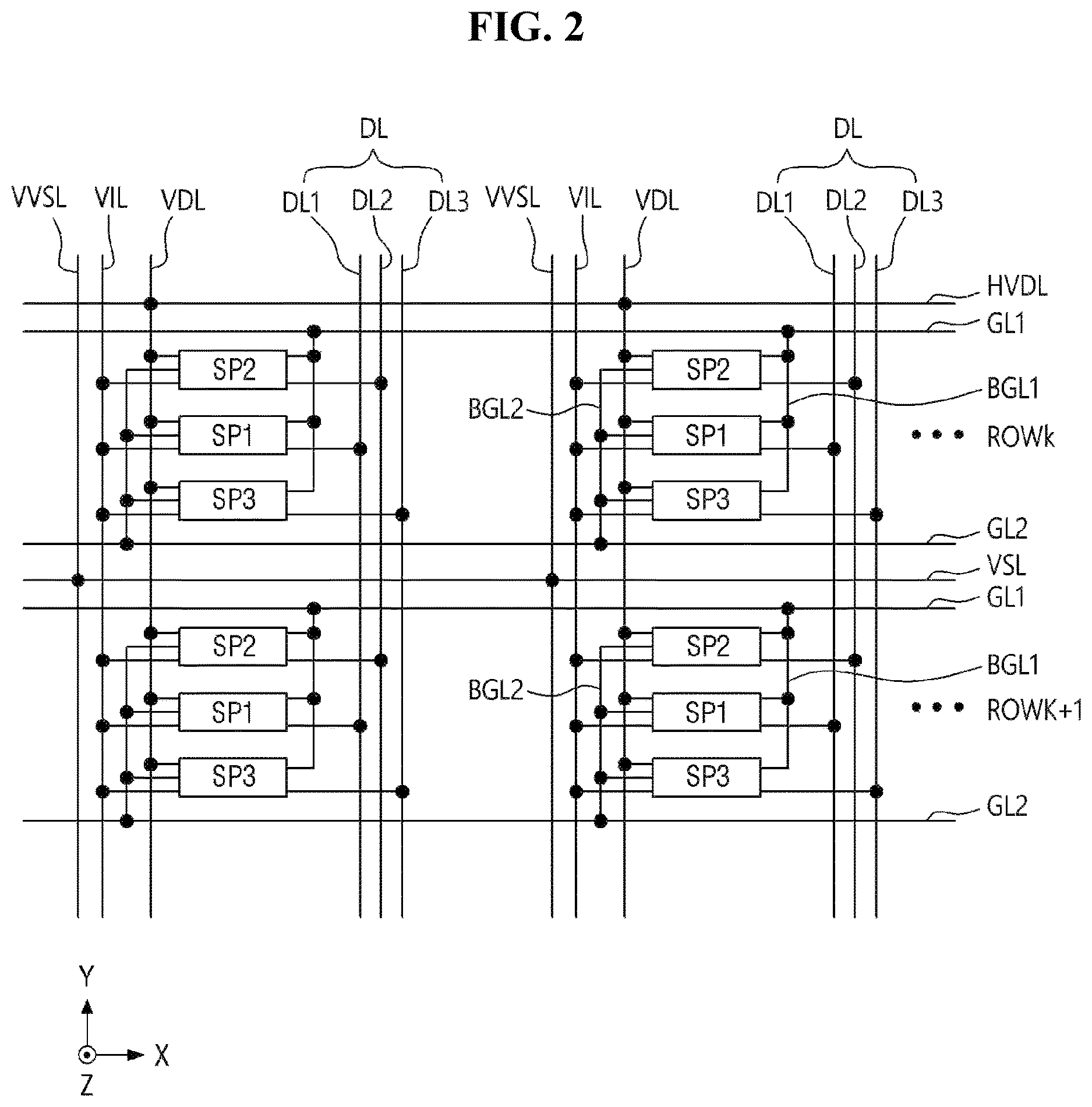 Patent US12622138 Figure 2 – Display device