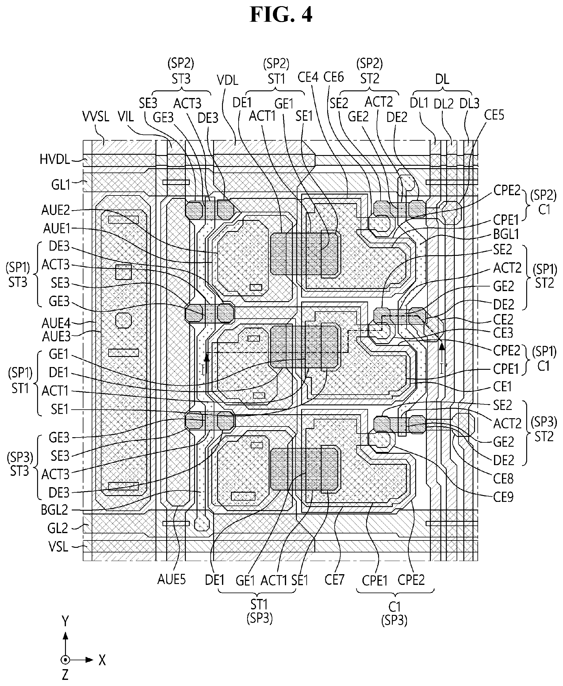 Patent US12622138 Figure 4 – Display device