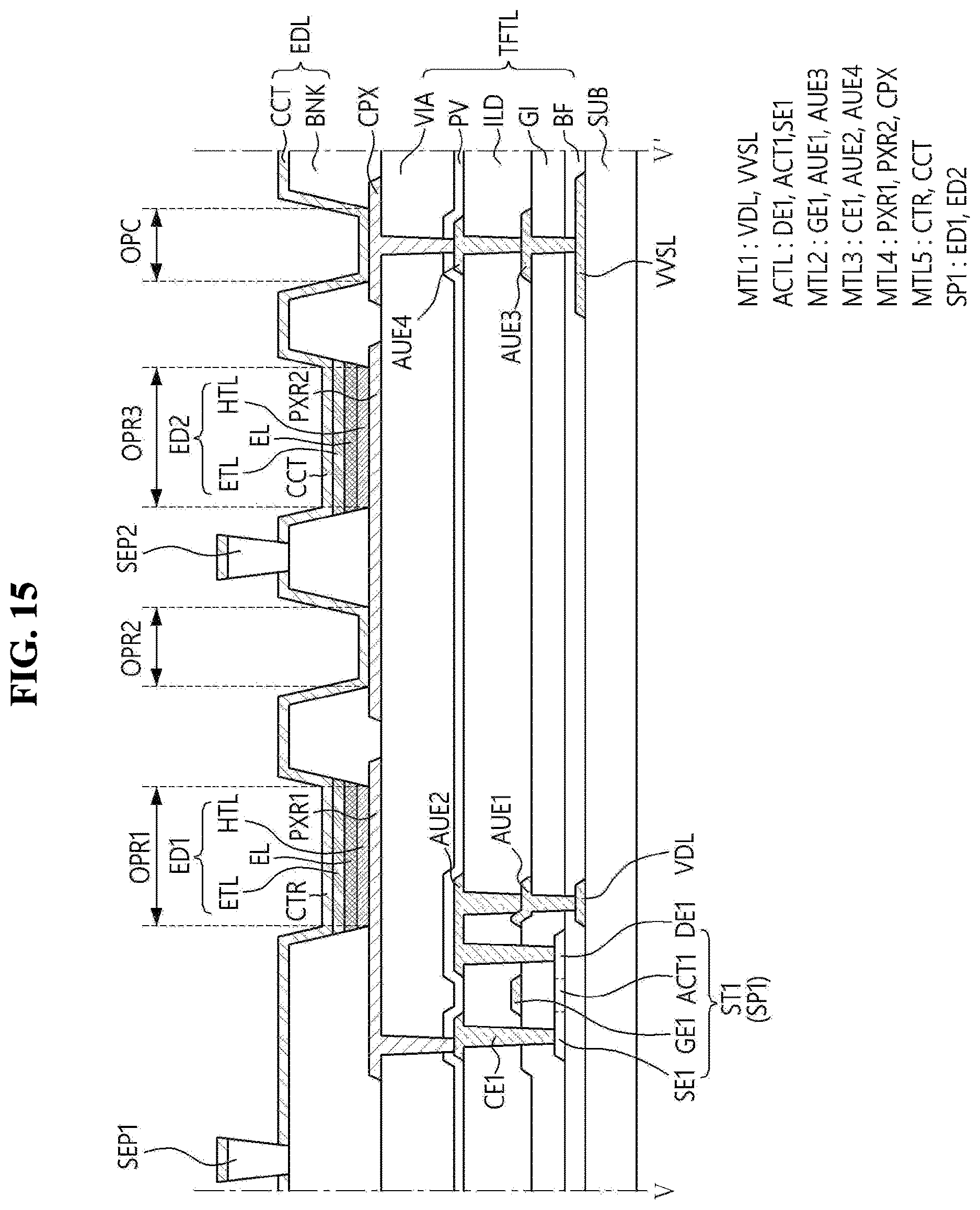 Patent US12622138 Figure 15 – Display device