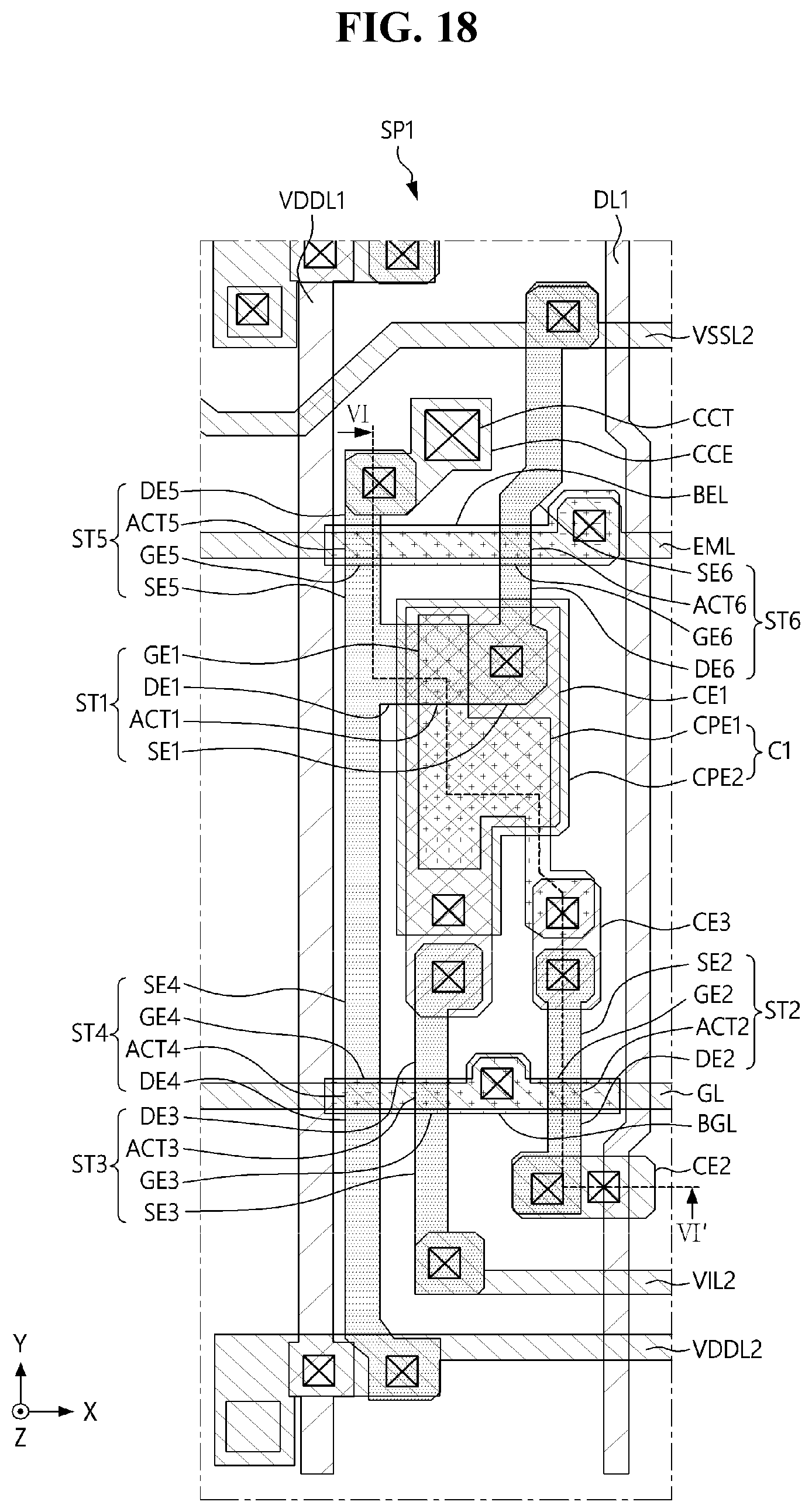 Patent US12622138 Figure 18 – Display device