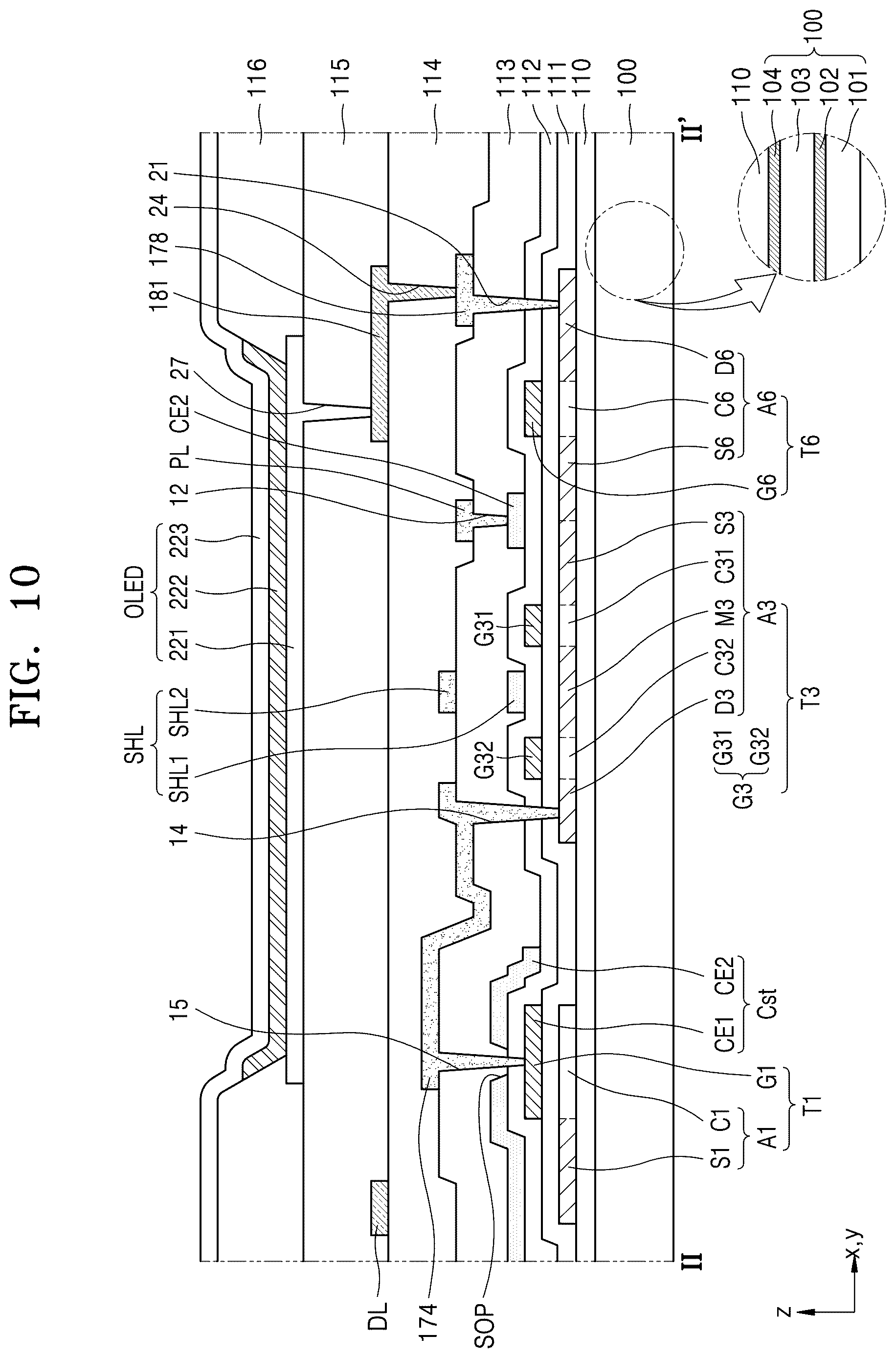 Patent US12622141 Figure 14 – Display device
