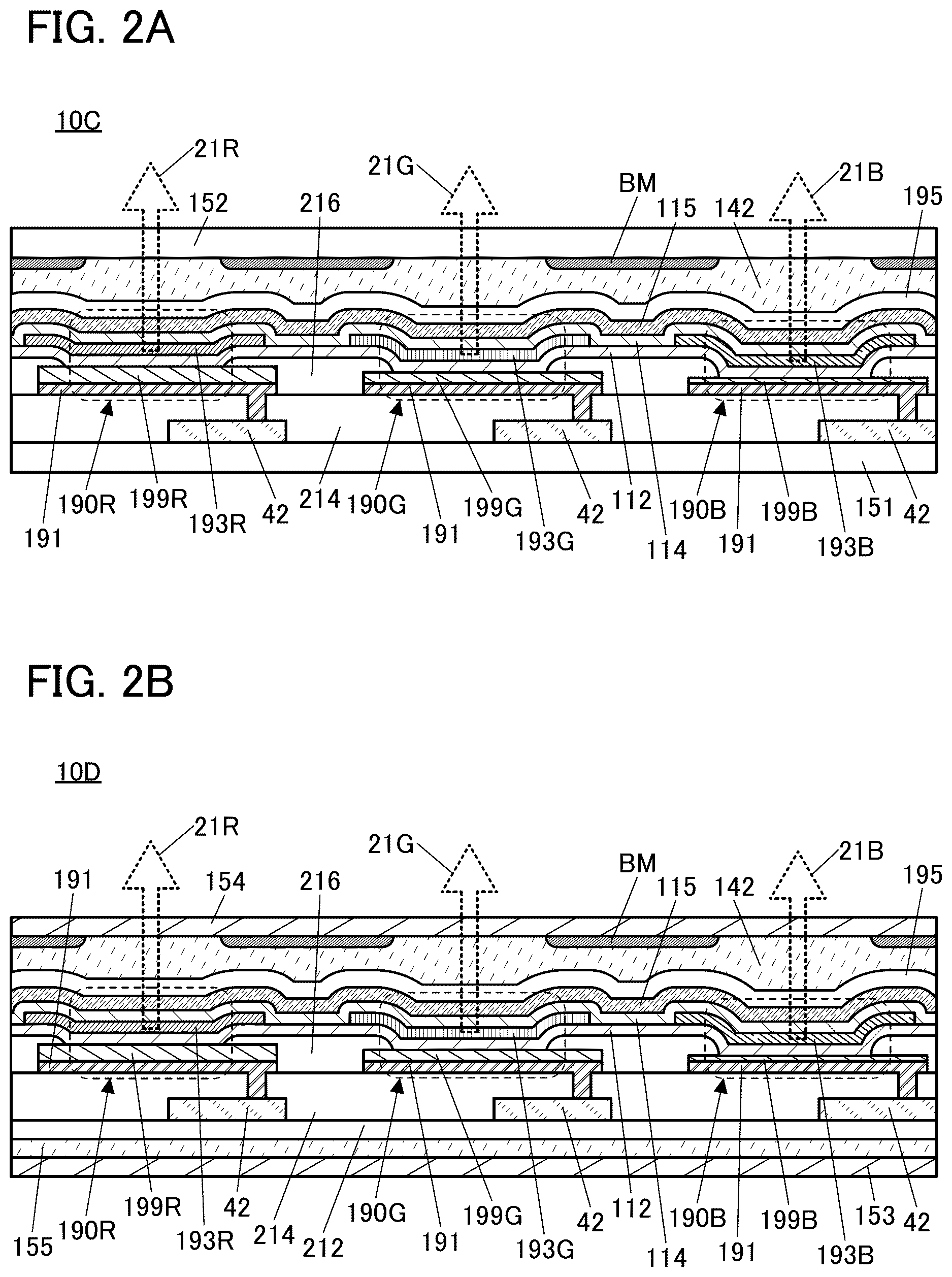 Patent US12622147 Figure 2 – Display device, display module, electronic device, and television device