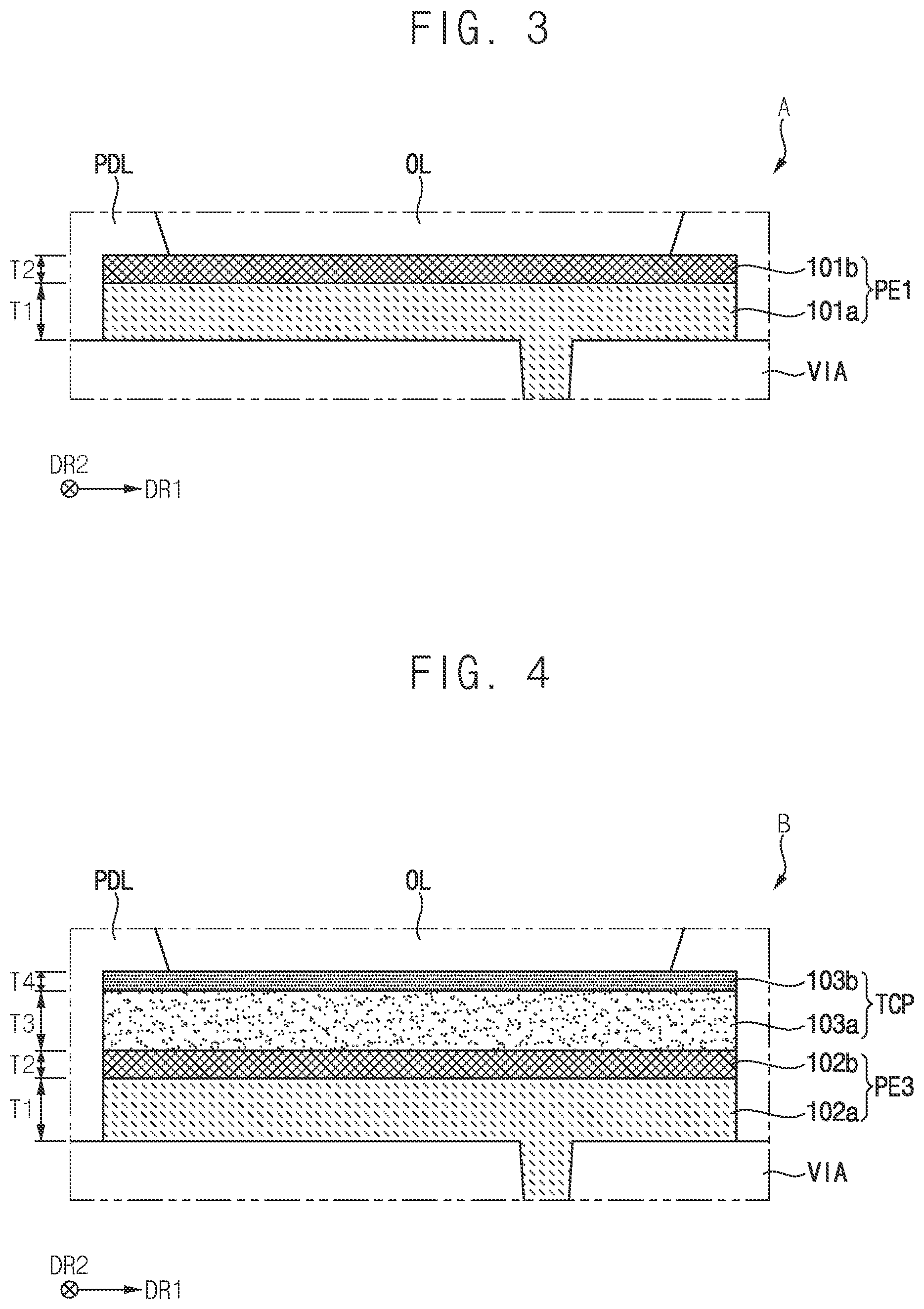 Patent US12622149 Figure 3 – Display device including thickness compensation pattern on pixel electrode and method of manufacturing the same