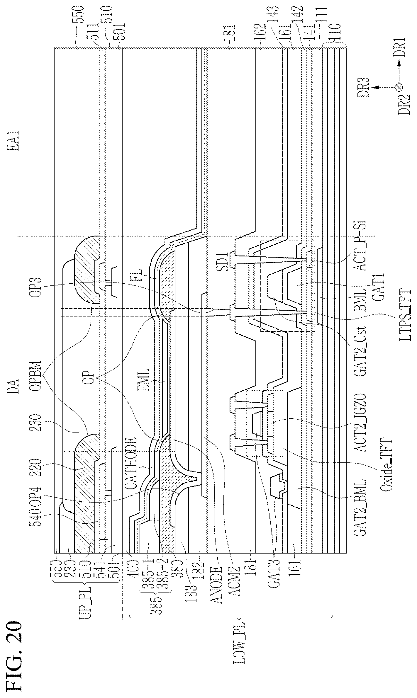 Patent US12622151 Figure 20 – Light emitting display device and electronic device having the same