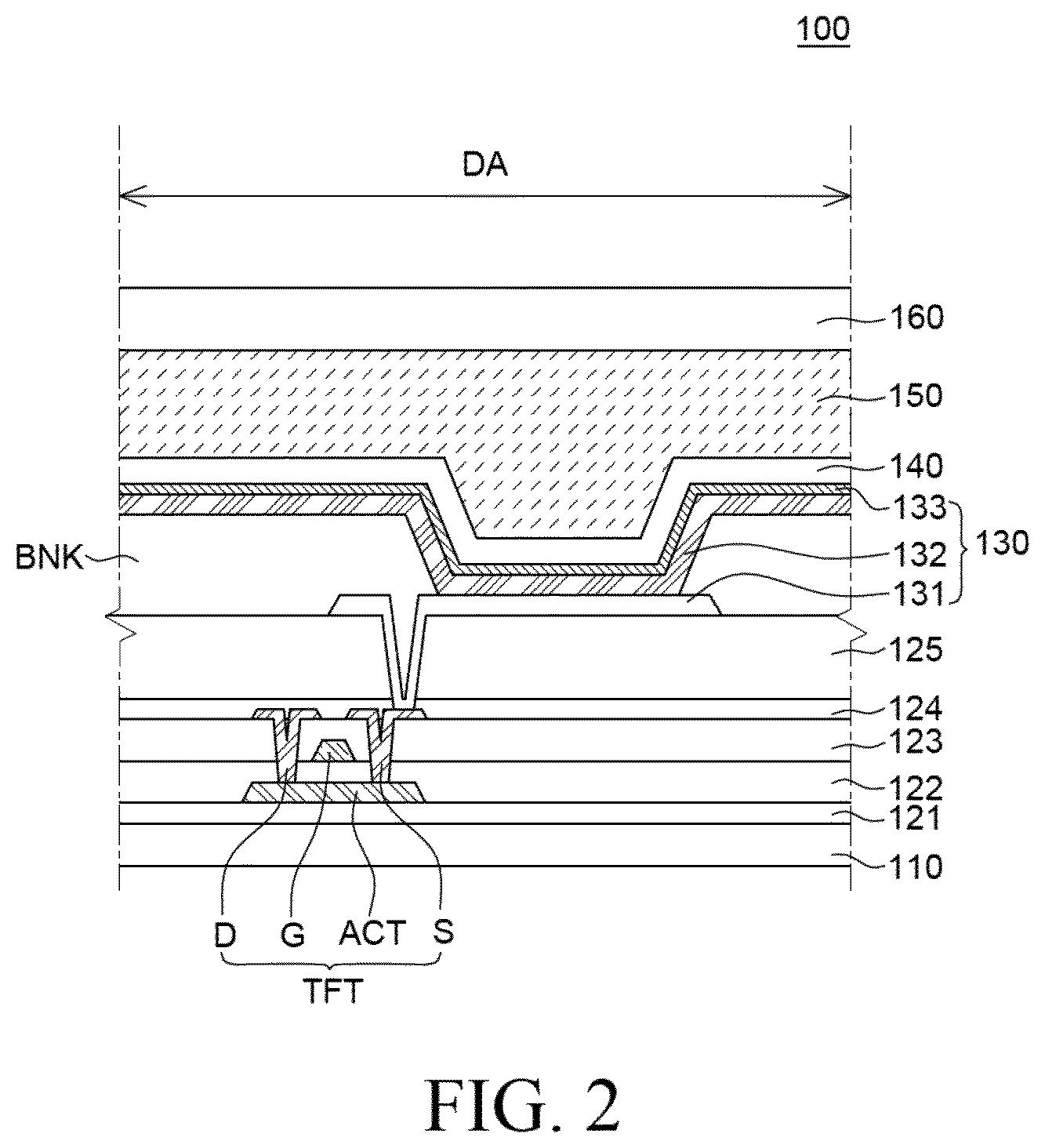 Patent US12622154 Figure 2 – Display device