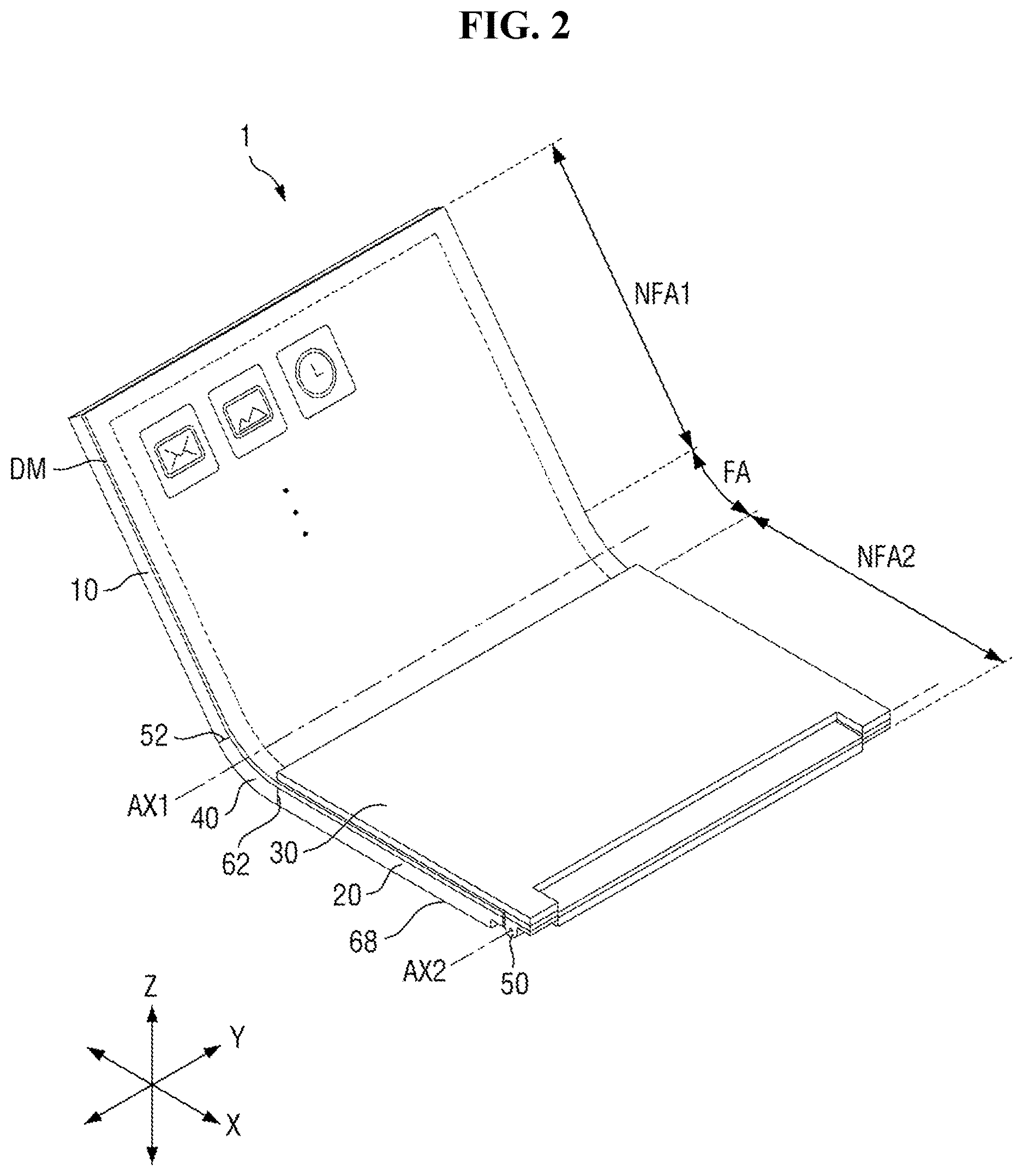 Patent US12622155 Figure 2 – Display device