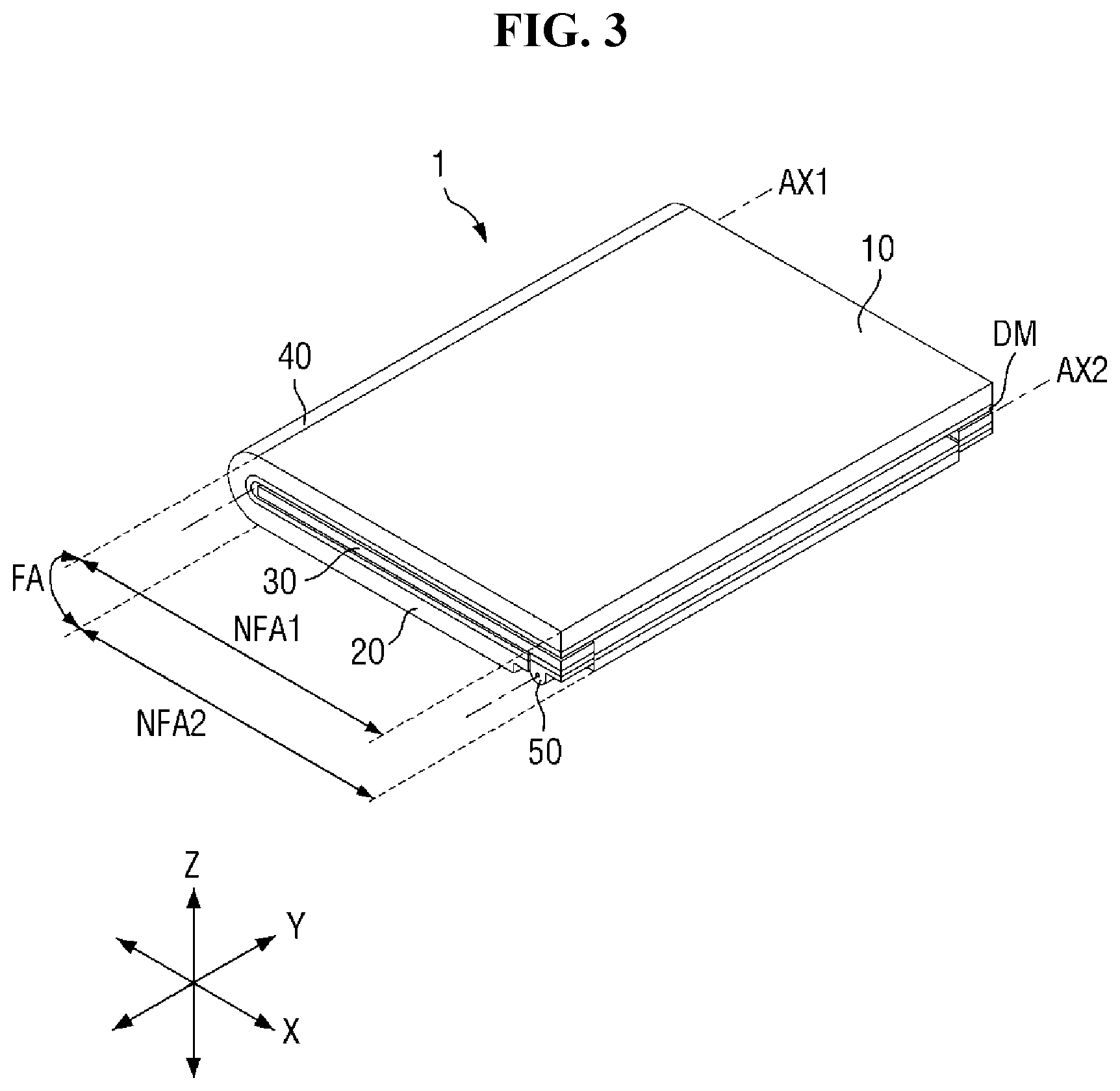 Patent US12622155 Figure 3 – Display device