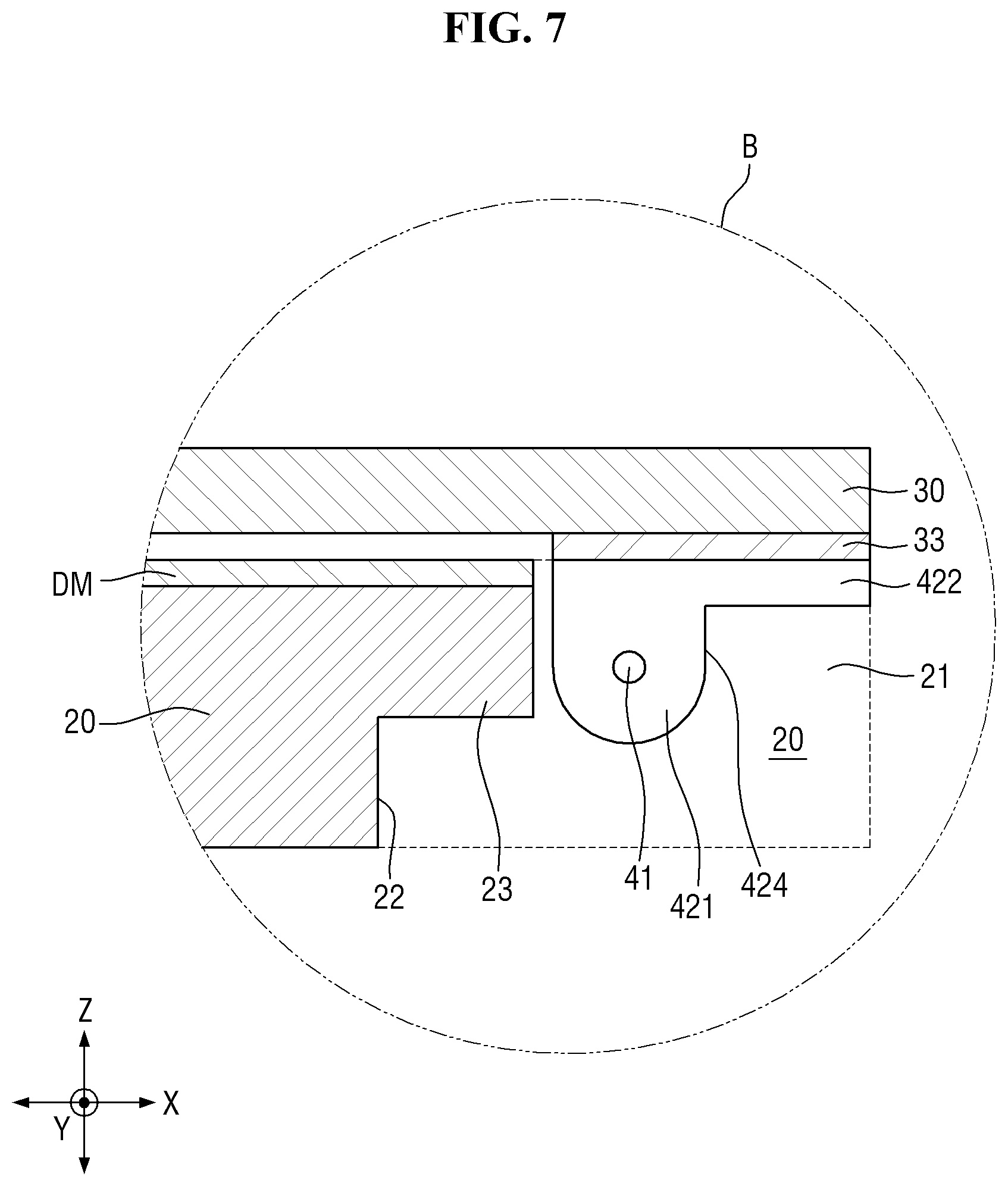 Patent US12622155 Figure 7 – Display device