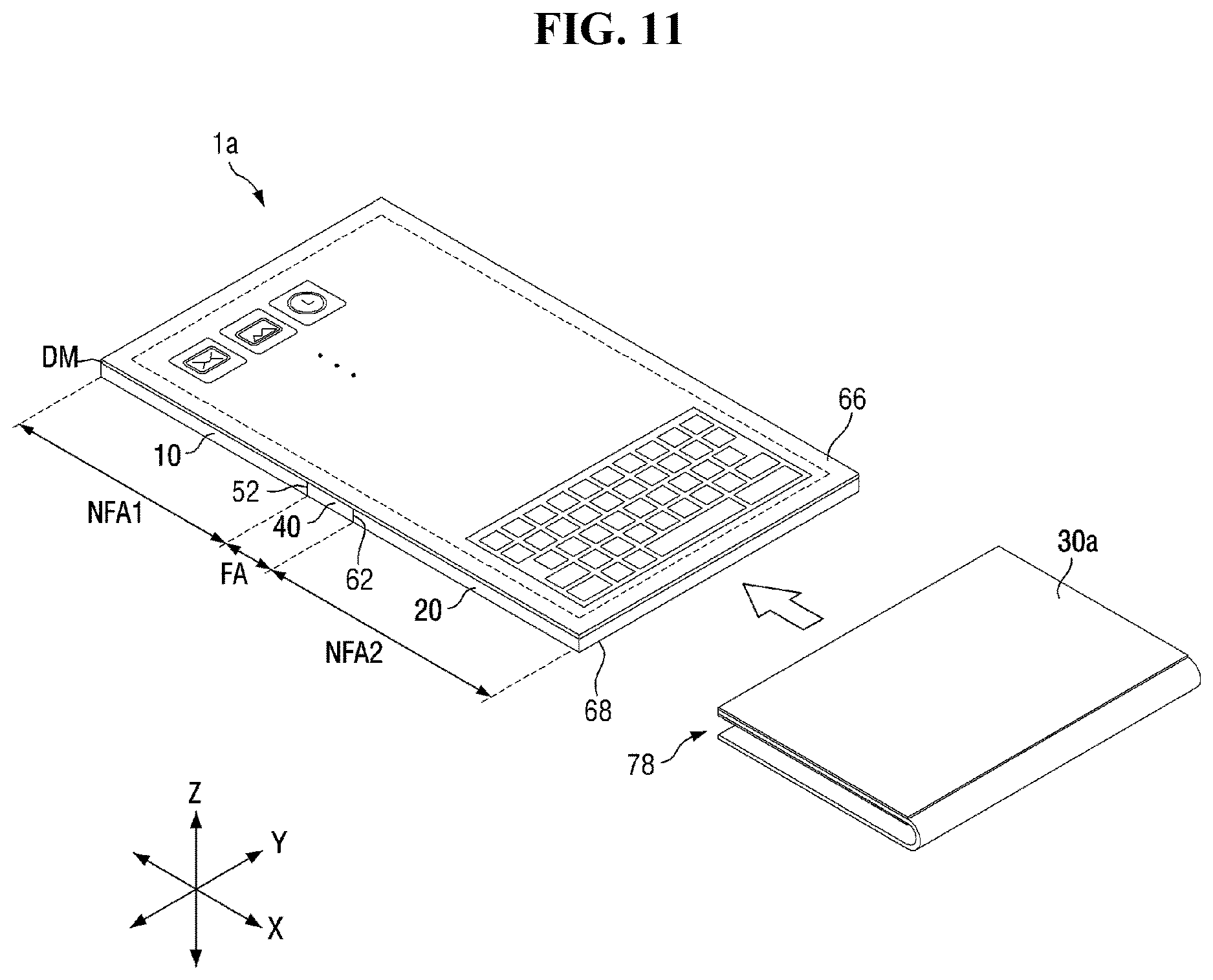 Patent US12622155 Figure 11 – Display device