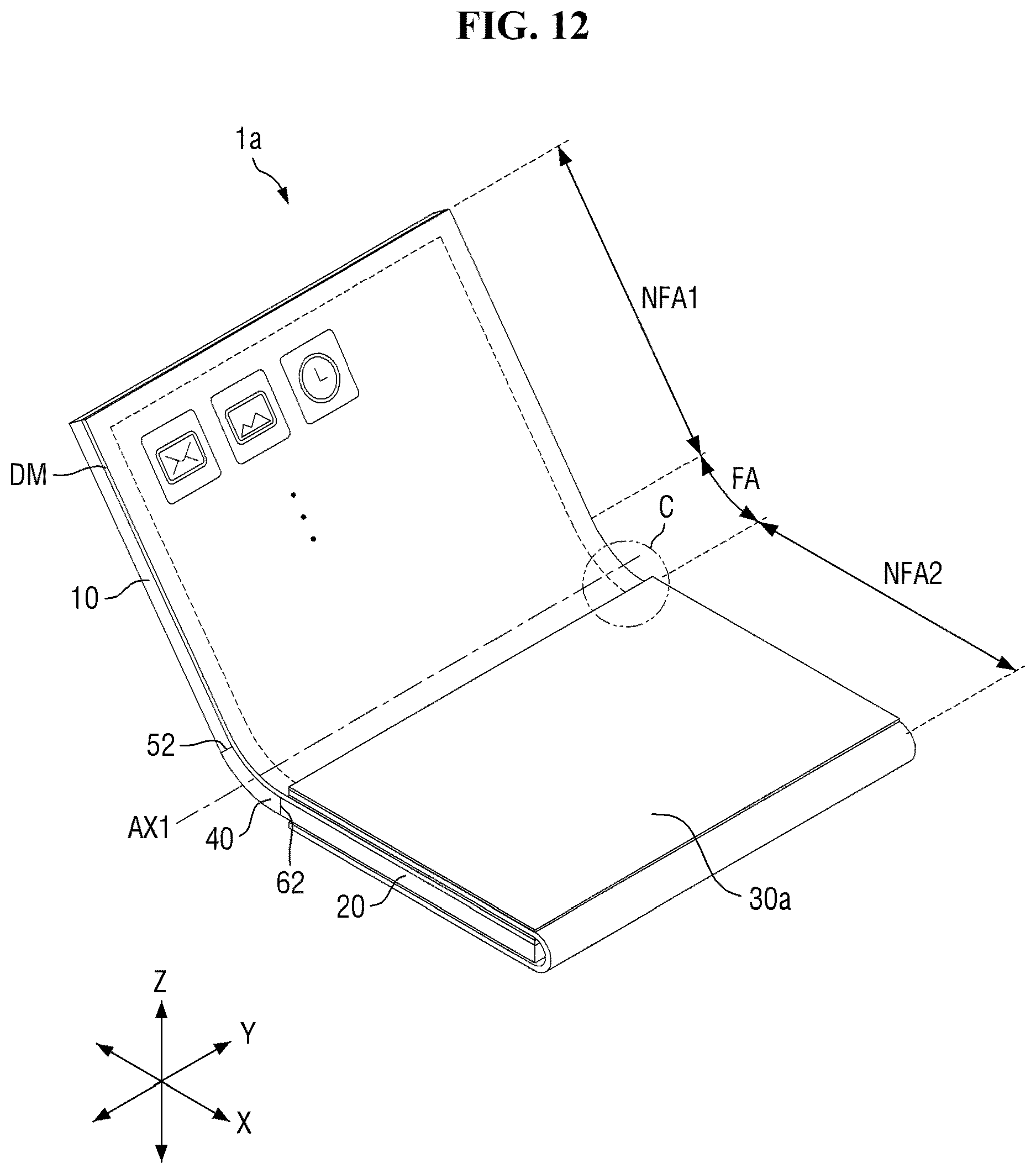 Patent US12622155 Figure 12 – Display device