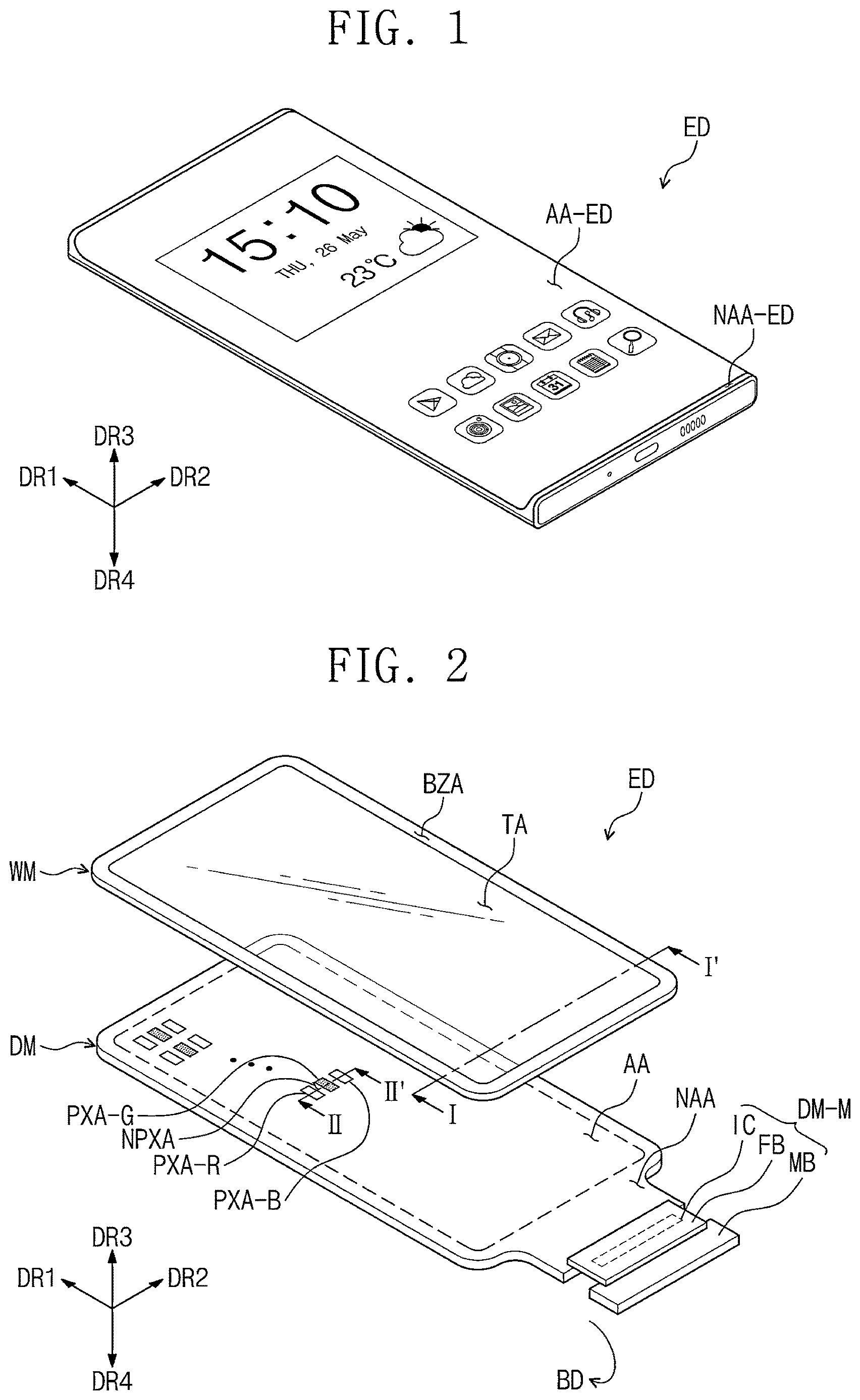 Patent US12622158 — Display panel in which an inorganic layer replaces a typical organic layer in an encapsulation layer — Figure 1