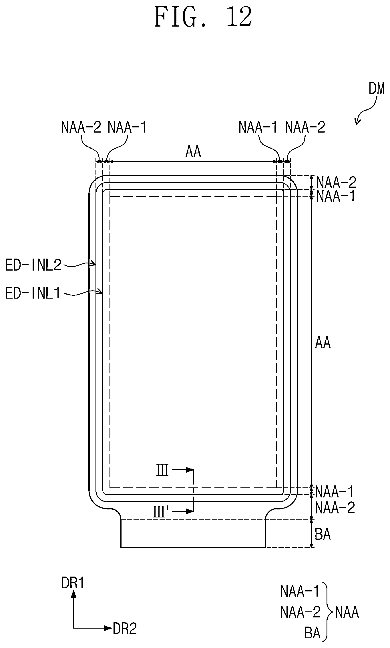 Patent US12622158 Figure 9 – Display panel in which an inorganic layer replaces a typical organic layer in an encapsulation layer
