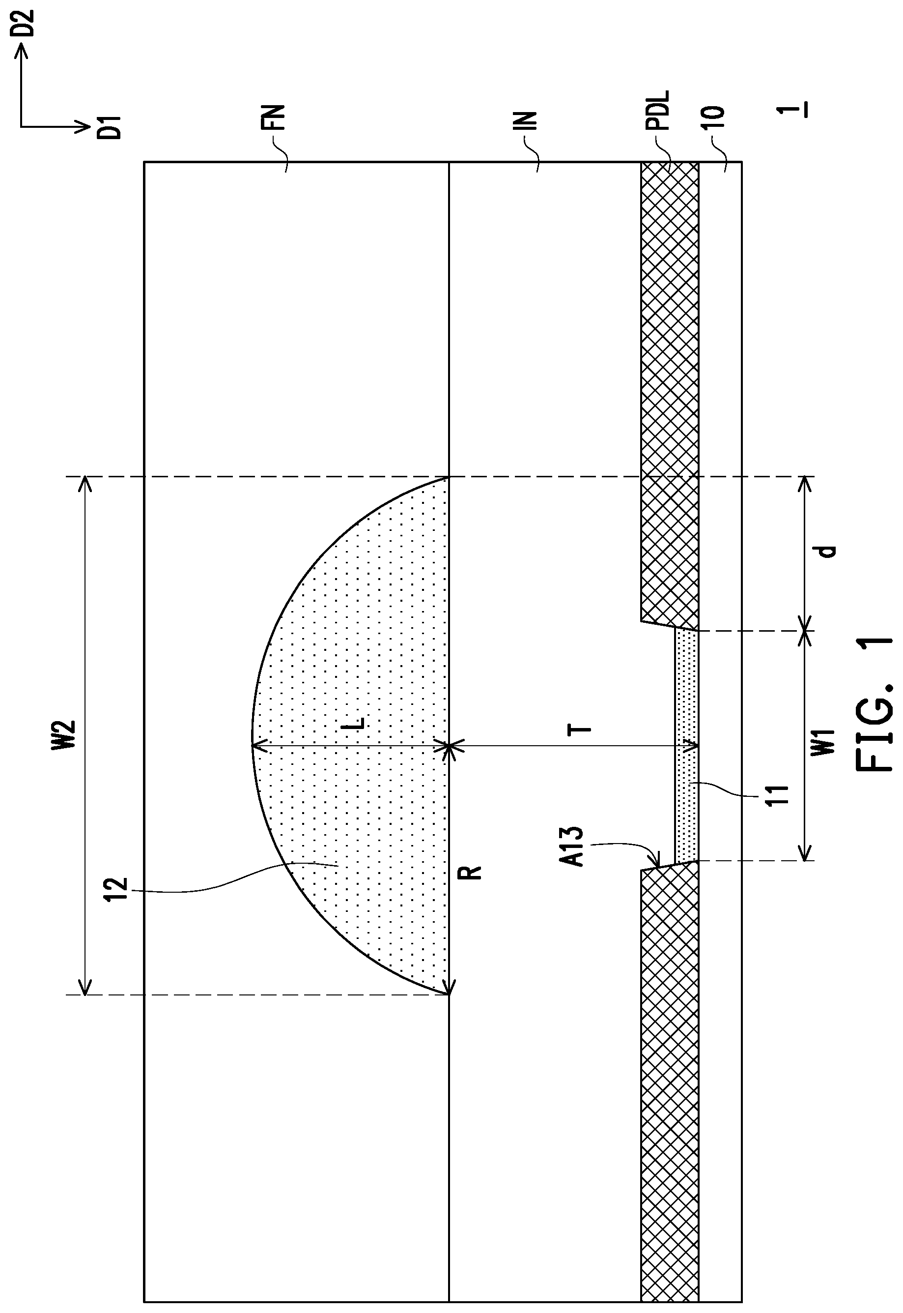 Patent US12622160 Figure 1 – Display device