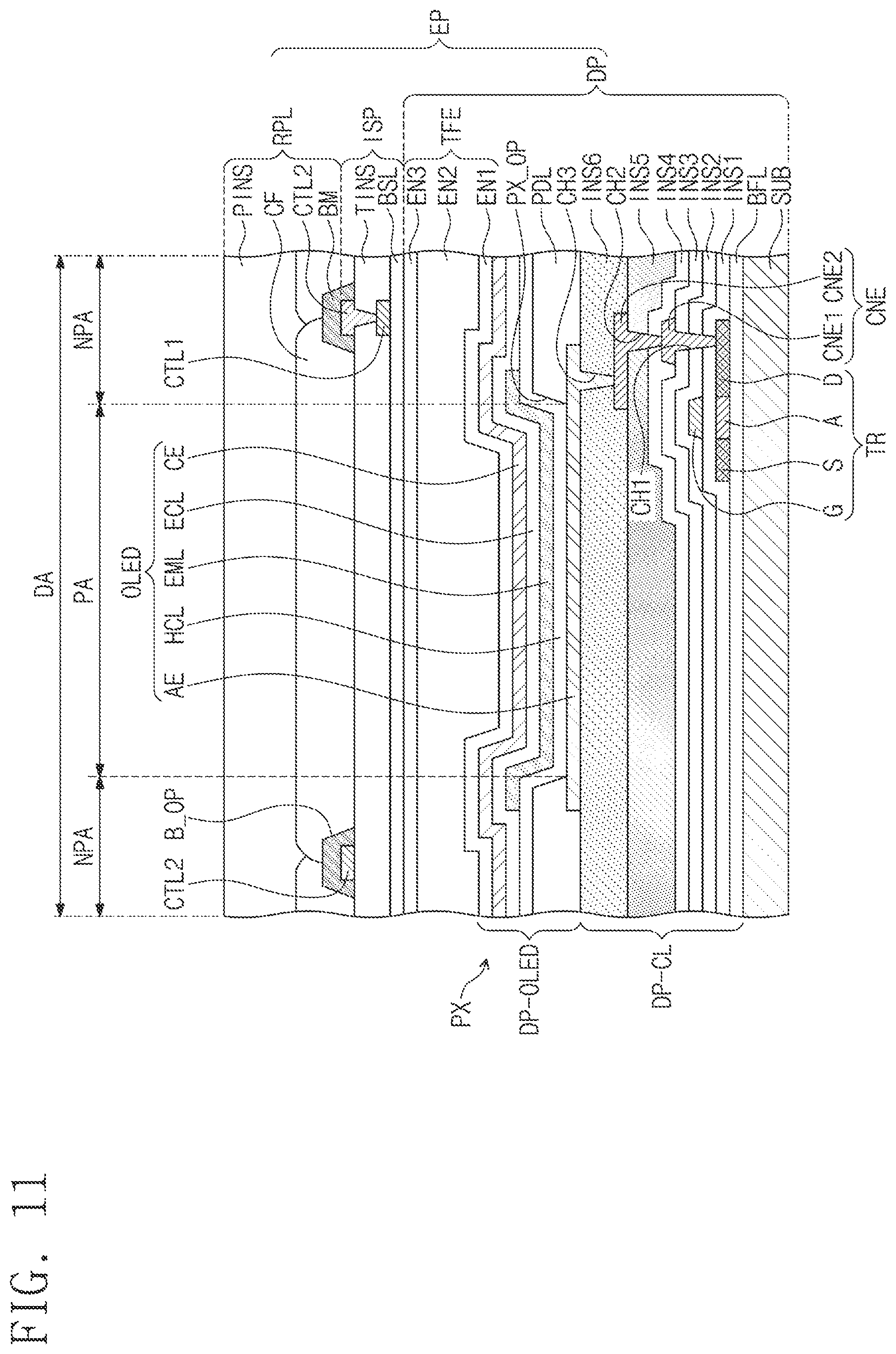 Patent US12622163 Figure 9 – Display device and method for manufacturing the same