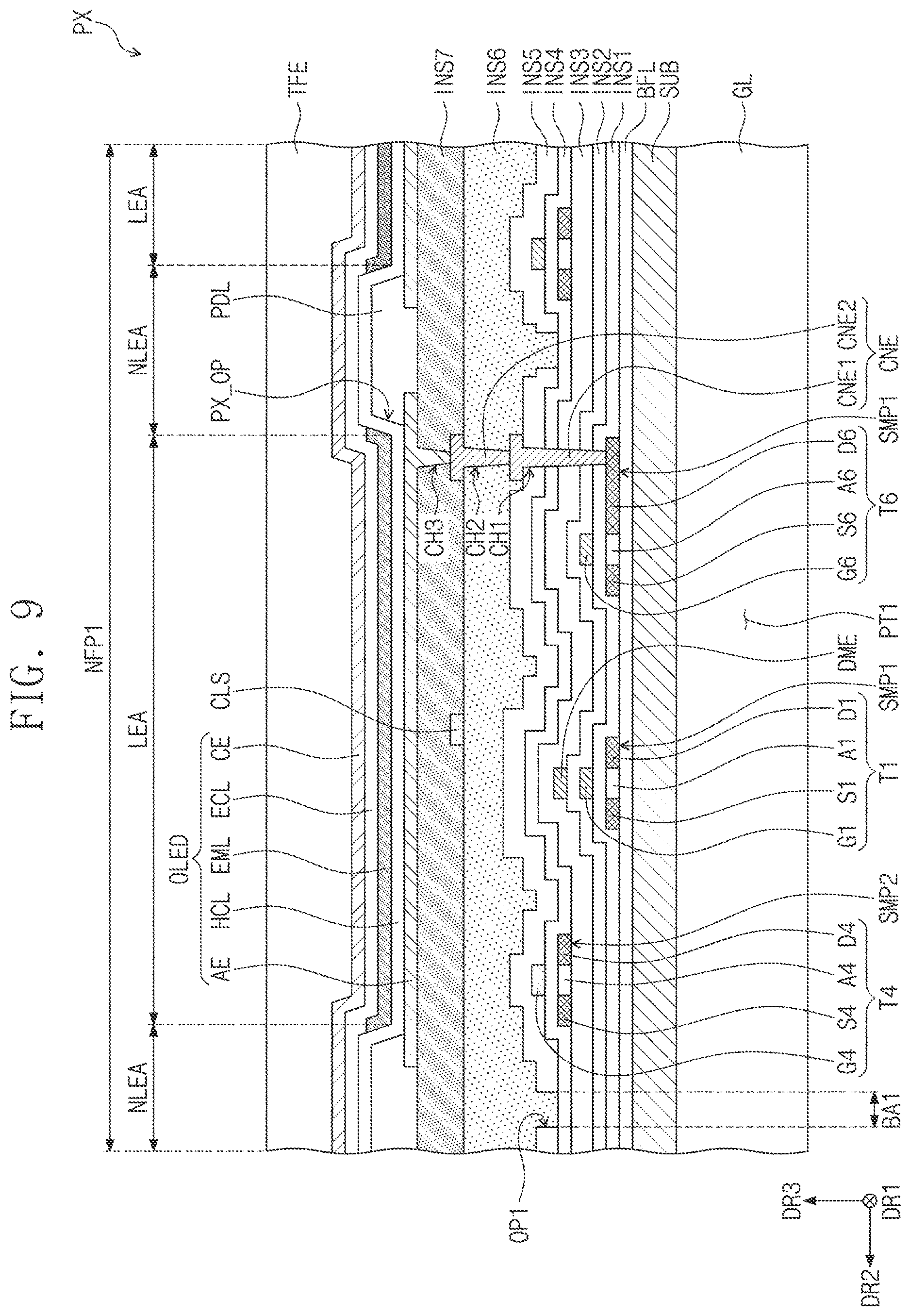 Patent US12622165 Figure 8 – Display device