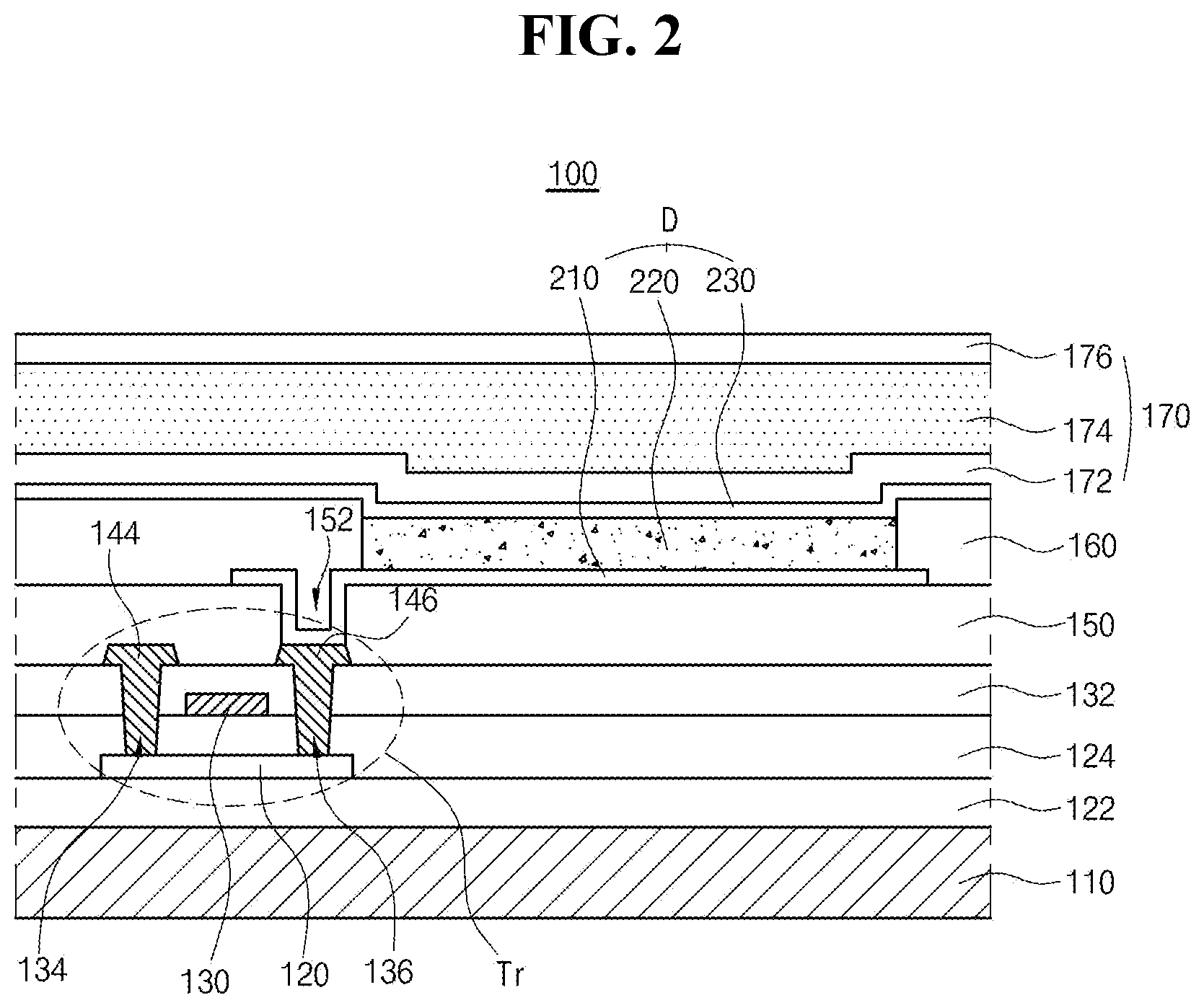 Patent US12622168 Figure 2 – Organic light emitting diode and organic light emitting device including thereof