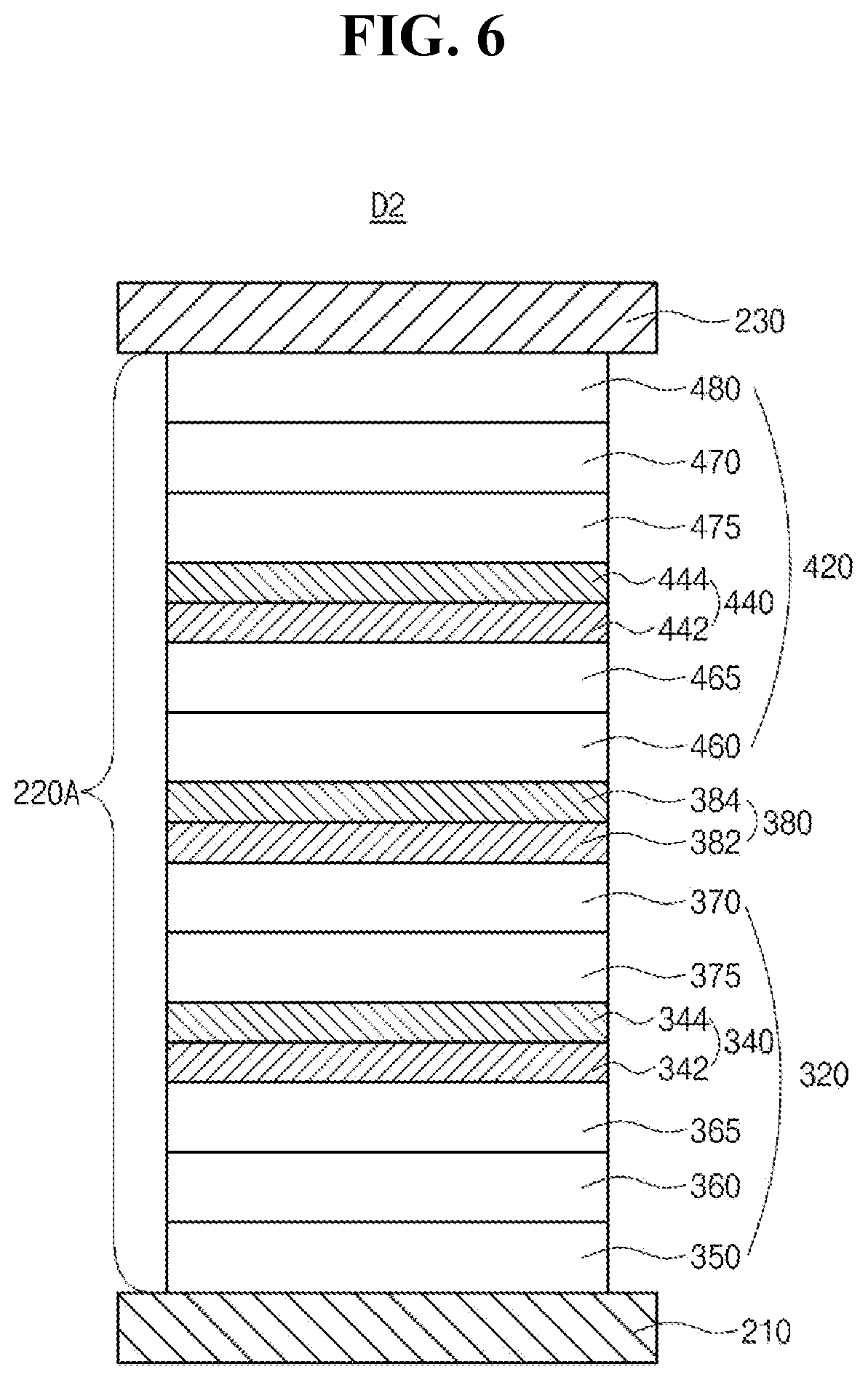 Patent US12622168 Figure 6 – Organic light emitting diode and organic light emitting device including thereof