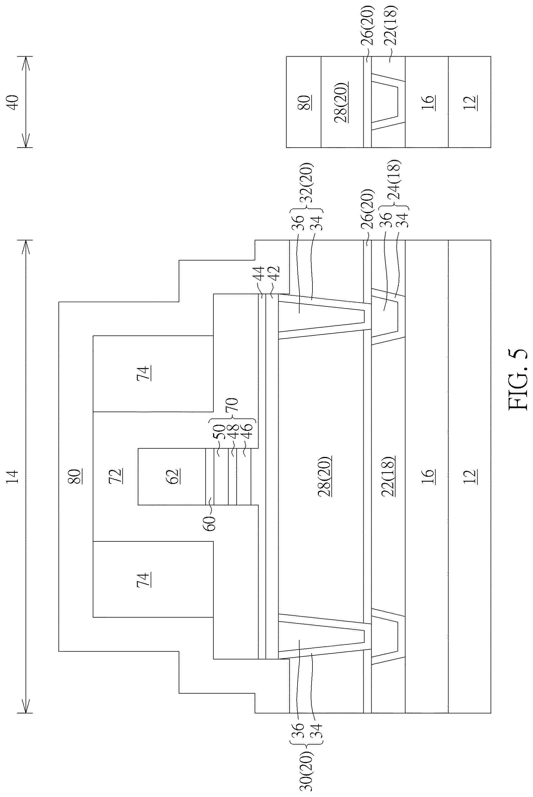 Patent US12622178 Figure 5 – Semiconductor device and method for fabricating the same