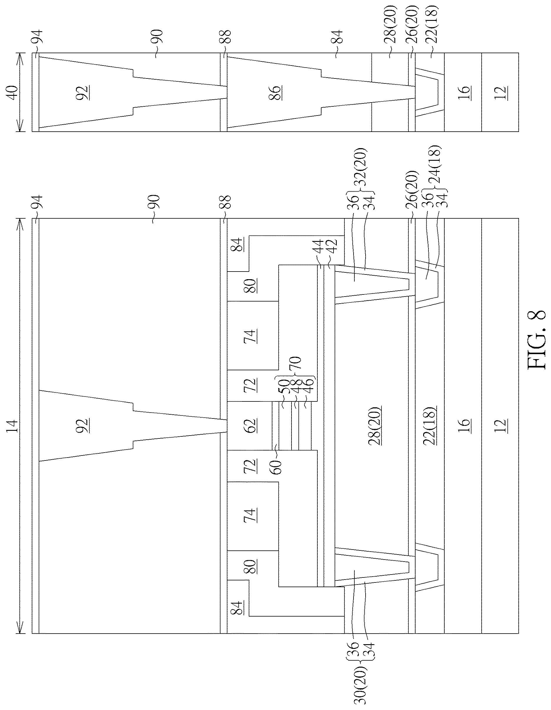 Patent US12622178 Figure 8 – Semiconductor device and method for fabricating the same
