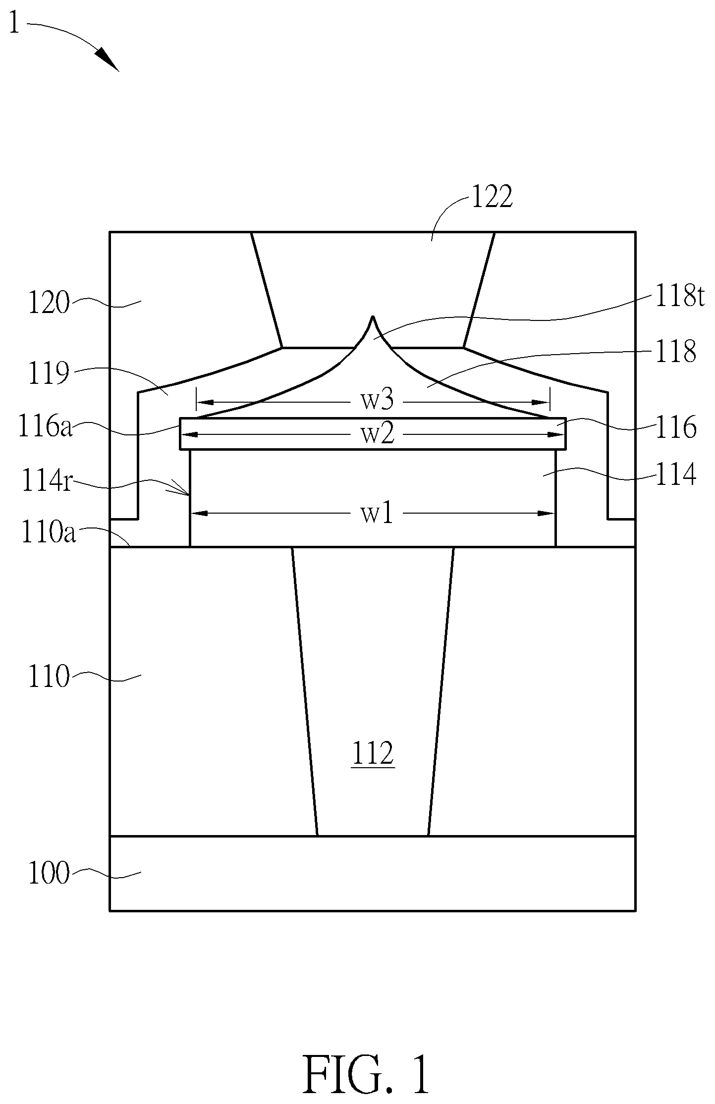 Patent US12622184 — Resistive switching device and fabrication method thereof — Figure 1