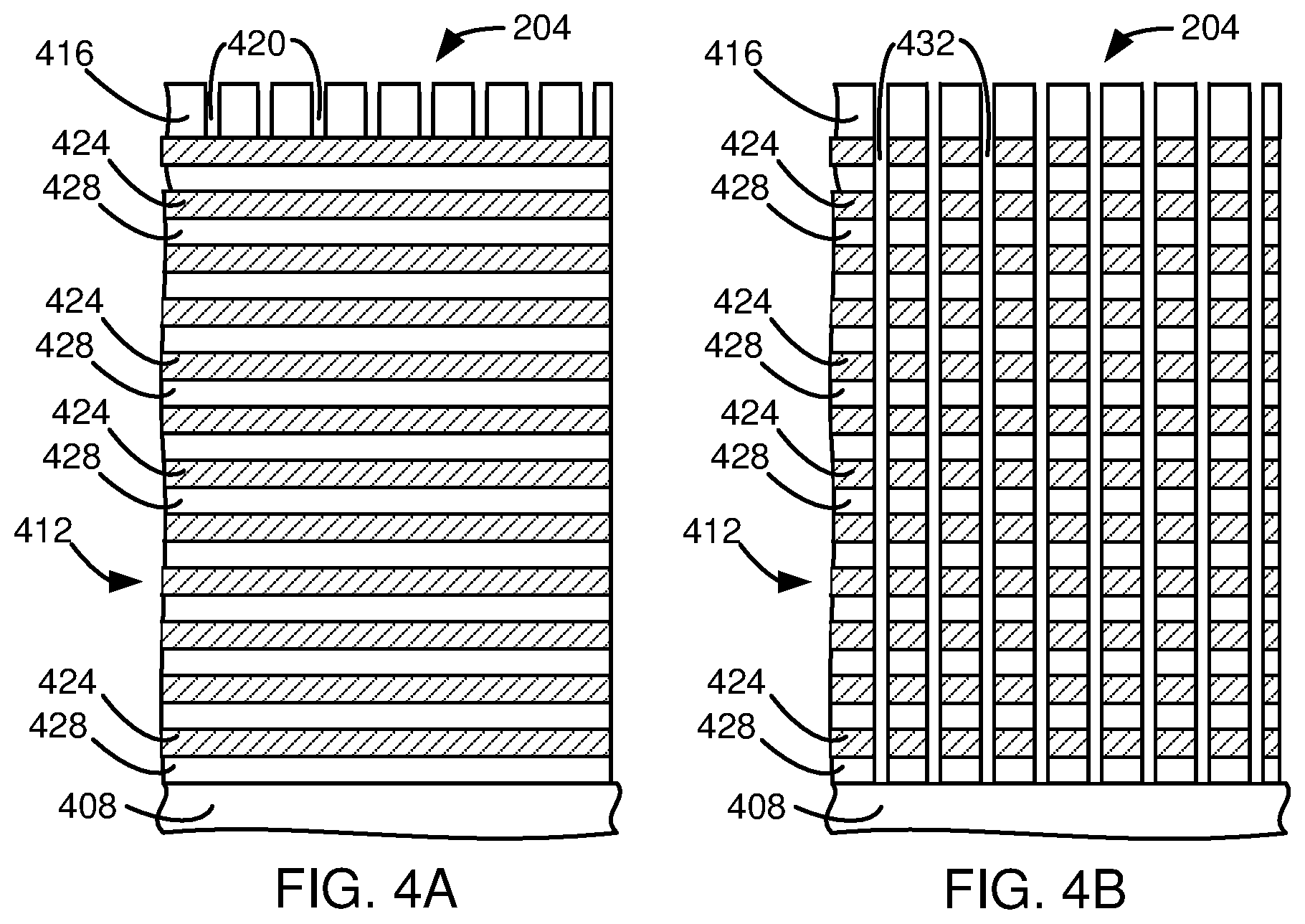 Patent US12622204 Figure 4 – Plasma etching chemistries of high aspect ratio features in dielectrics