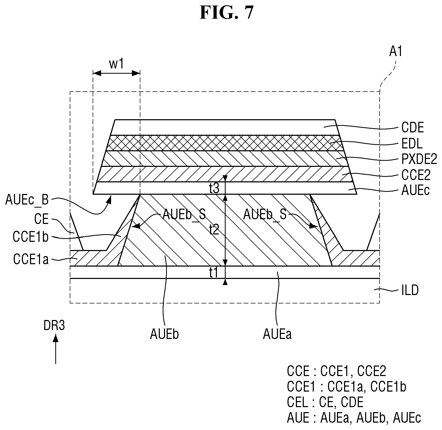 Patent US12622205 Figure 7 – Display device and method of manufacturing the same