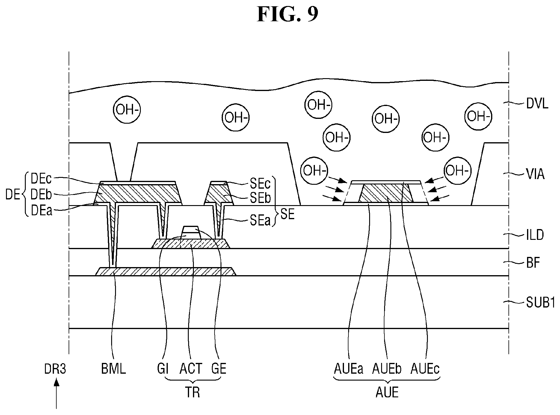 Patent US12622205 Figure 9 – Display device and method of manufacturing the same
