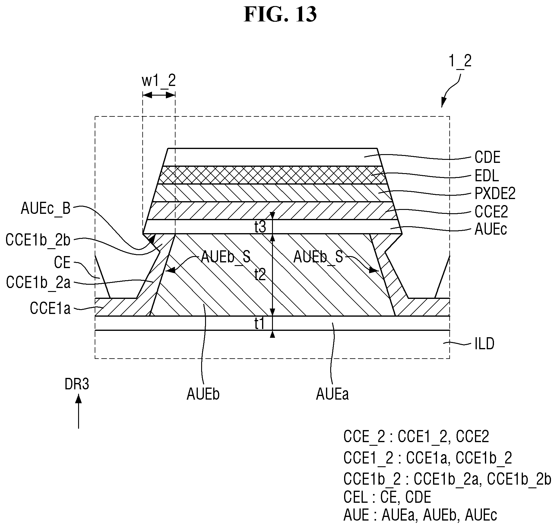 Patent US12622205 Figure 13 – Display device and method of manufacturing the same