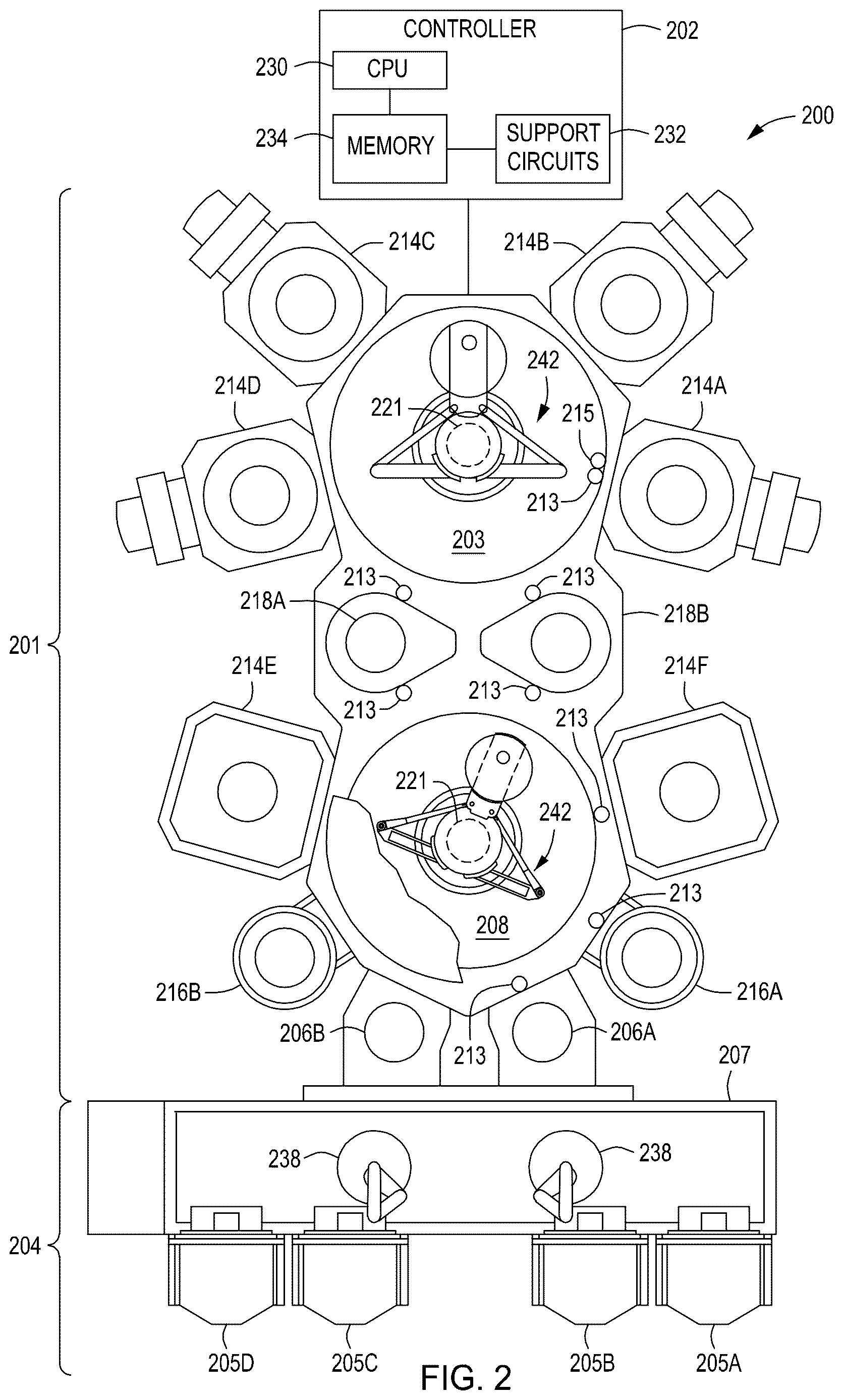 Patent US12622211 Figure 2 – Methods and apparatus for processing a substrate