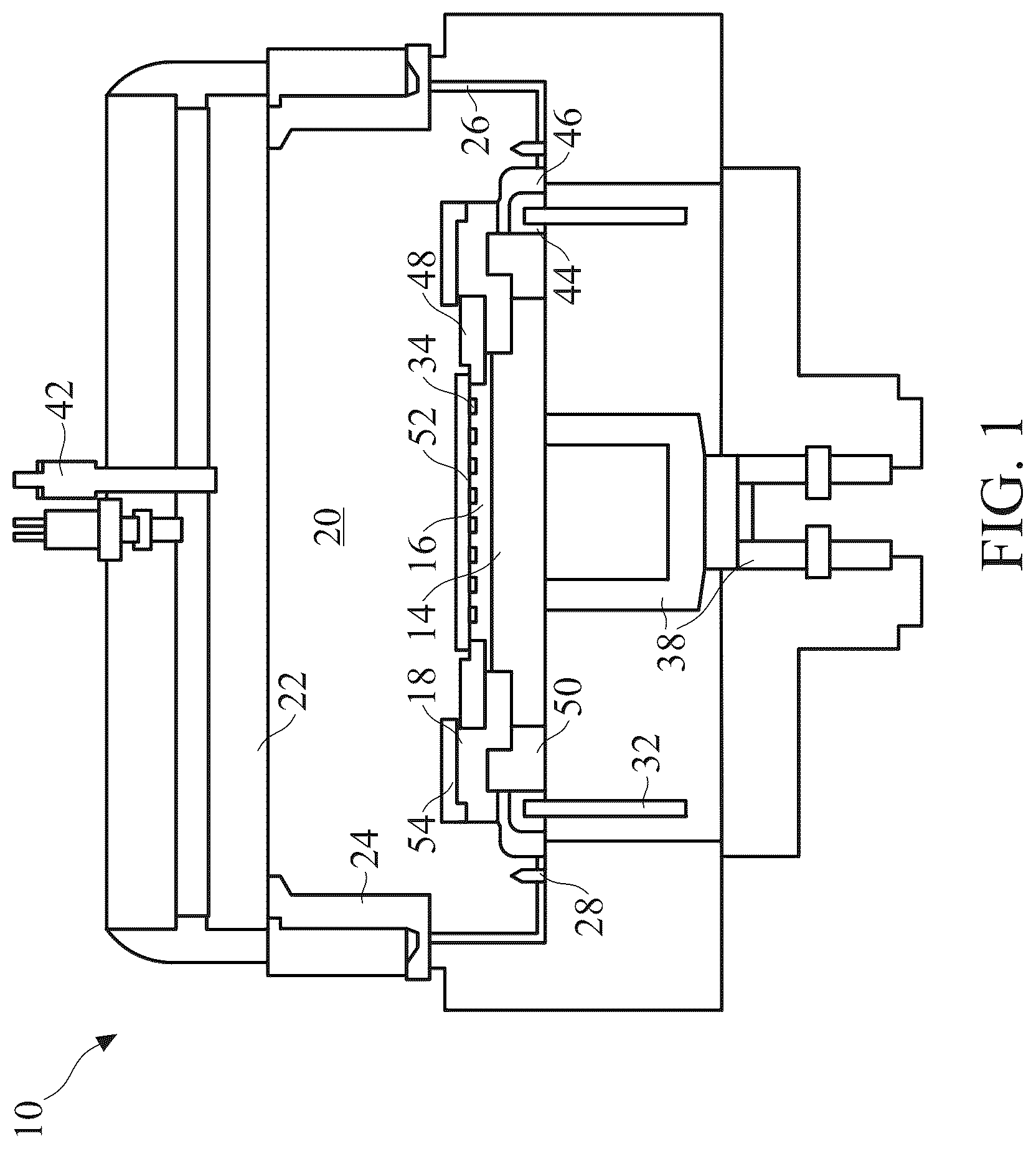 Patent US12622220 Figure 1 – Thermal pad for etch rate uniformity