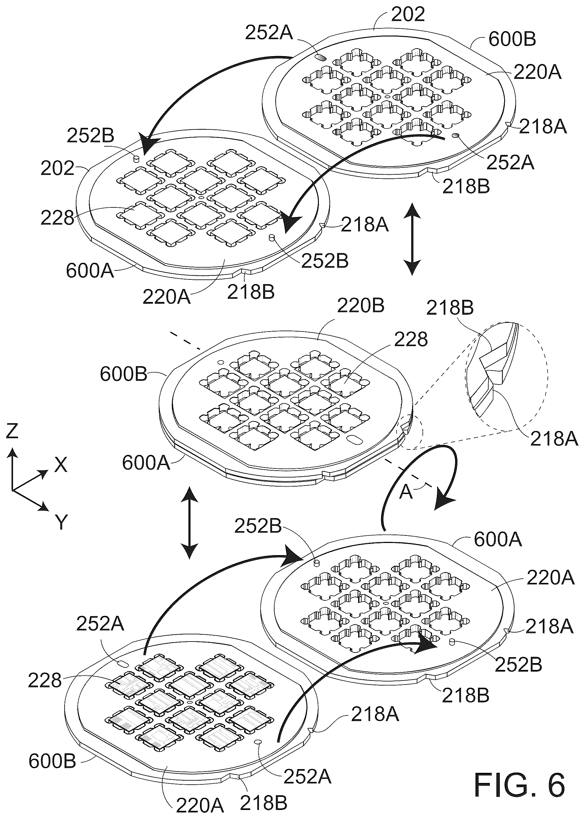 Patent US12622222 Figure 6 – Apparatus for processing of singulated dies and methods for using the same