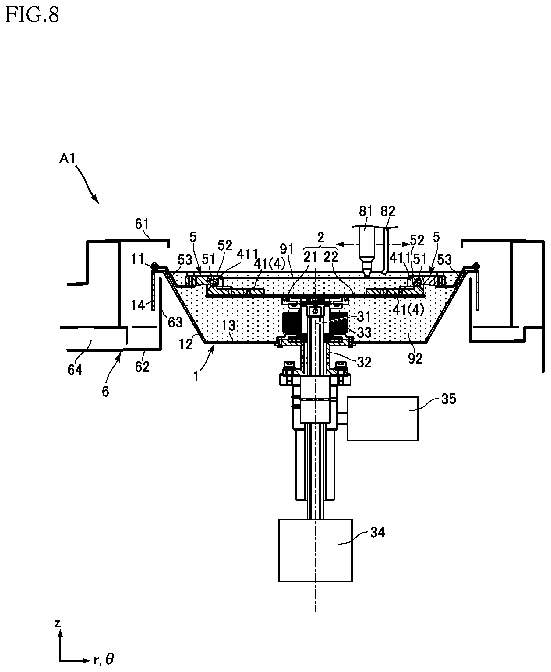 Patent US12622226 Figure 8 – Substrate processing apparatus