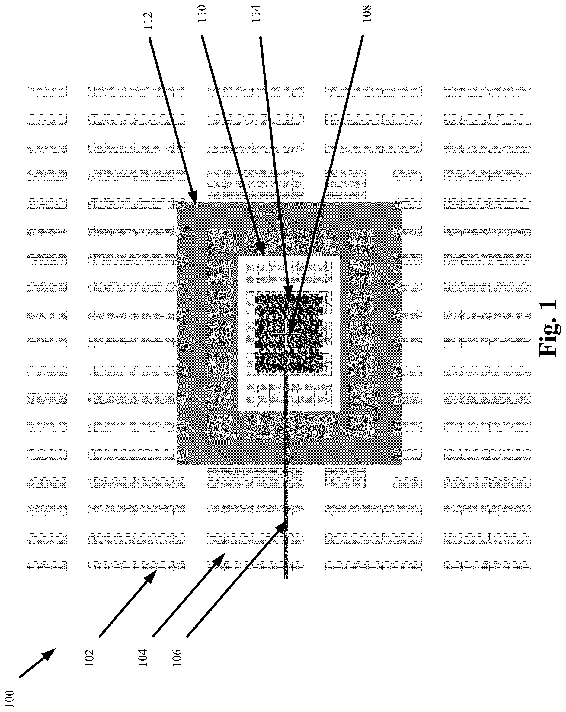 Patent US12622229 Figure 1 – Structure and method for test-point access in a semiconductor