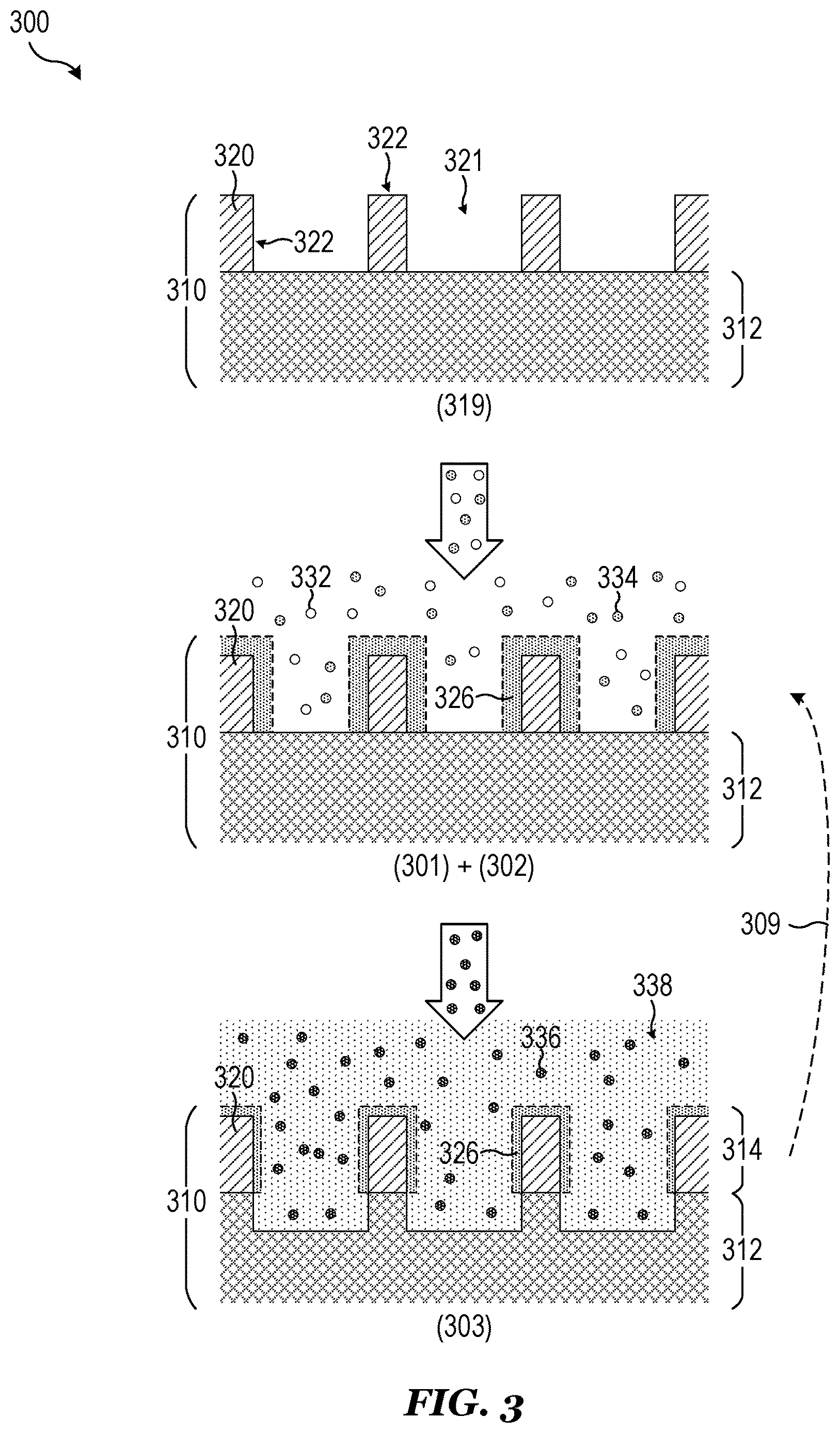 Patent US12622234 Figure 3 – Selective in-situ carbon-based mask protection