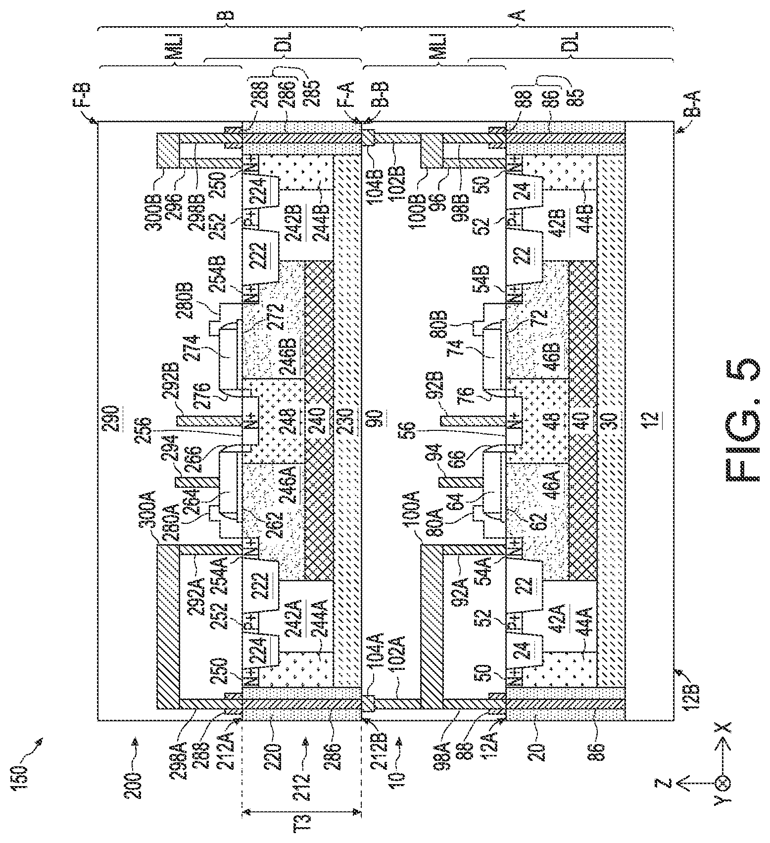 Patent US12622237 Figure 5 – Trench isolation connectors for stacked structures