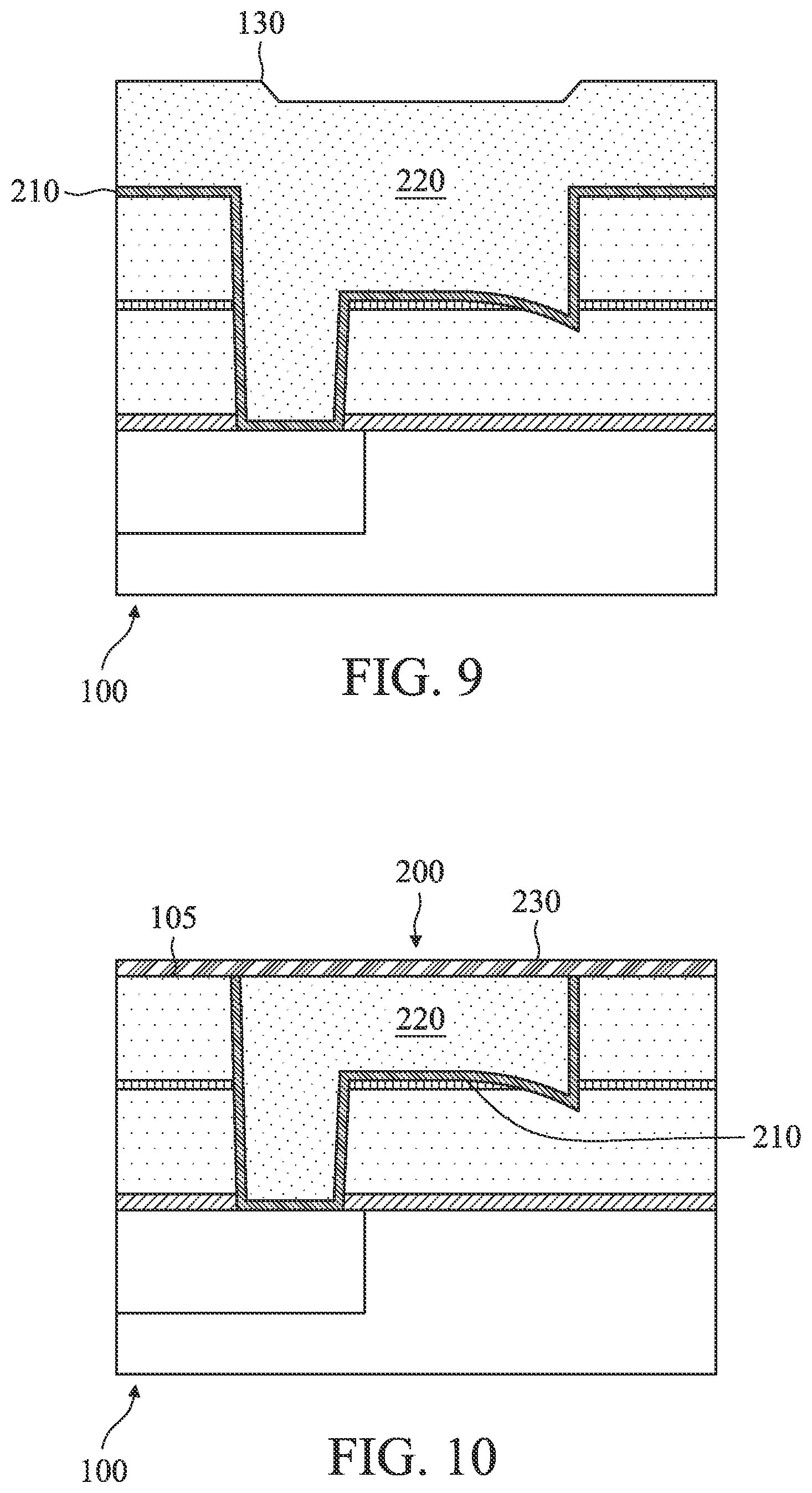 Patent US12622241 Figure 5 – Structures with convex cavity bottoms